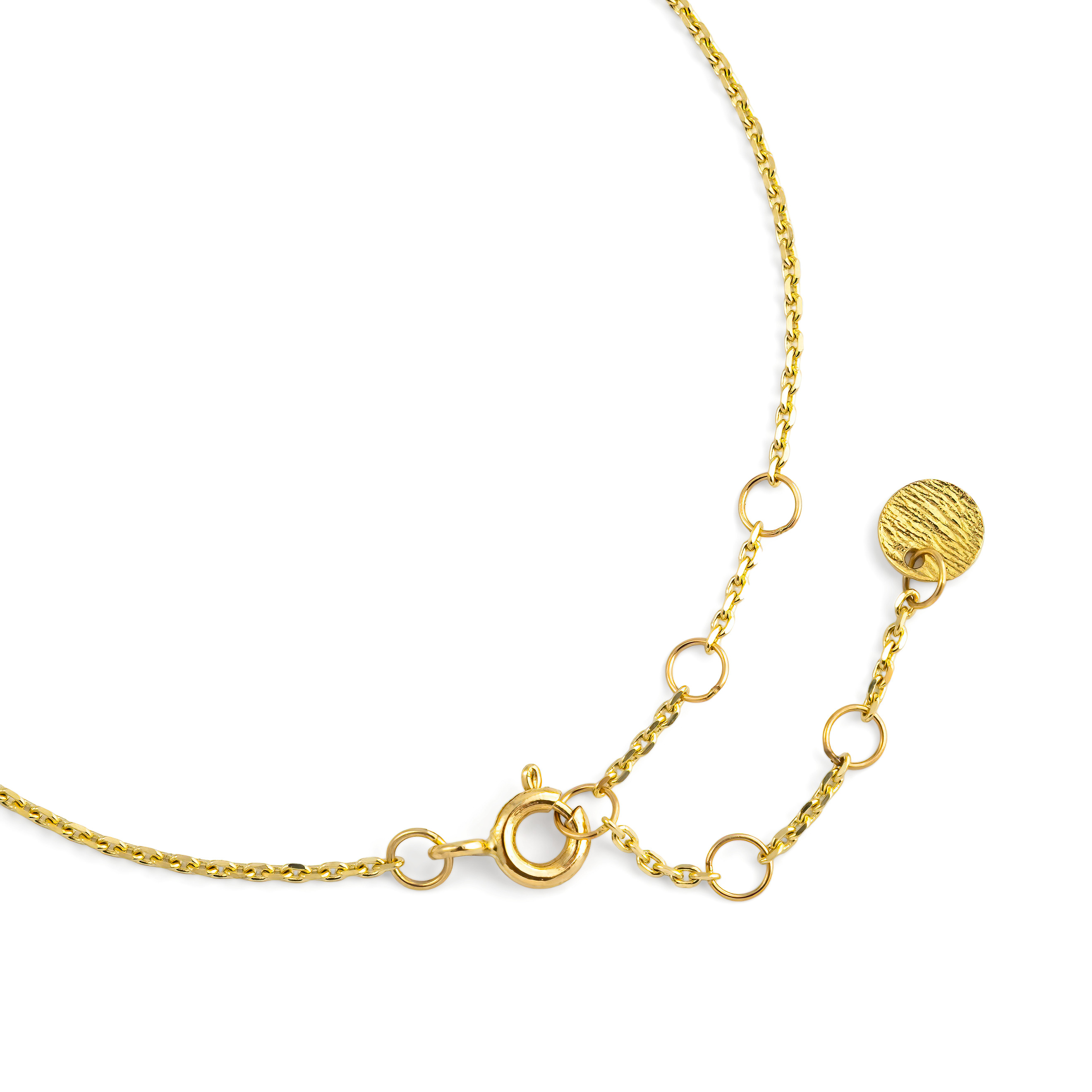 Bracelet with a small cross with yellow gold stones