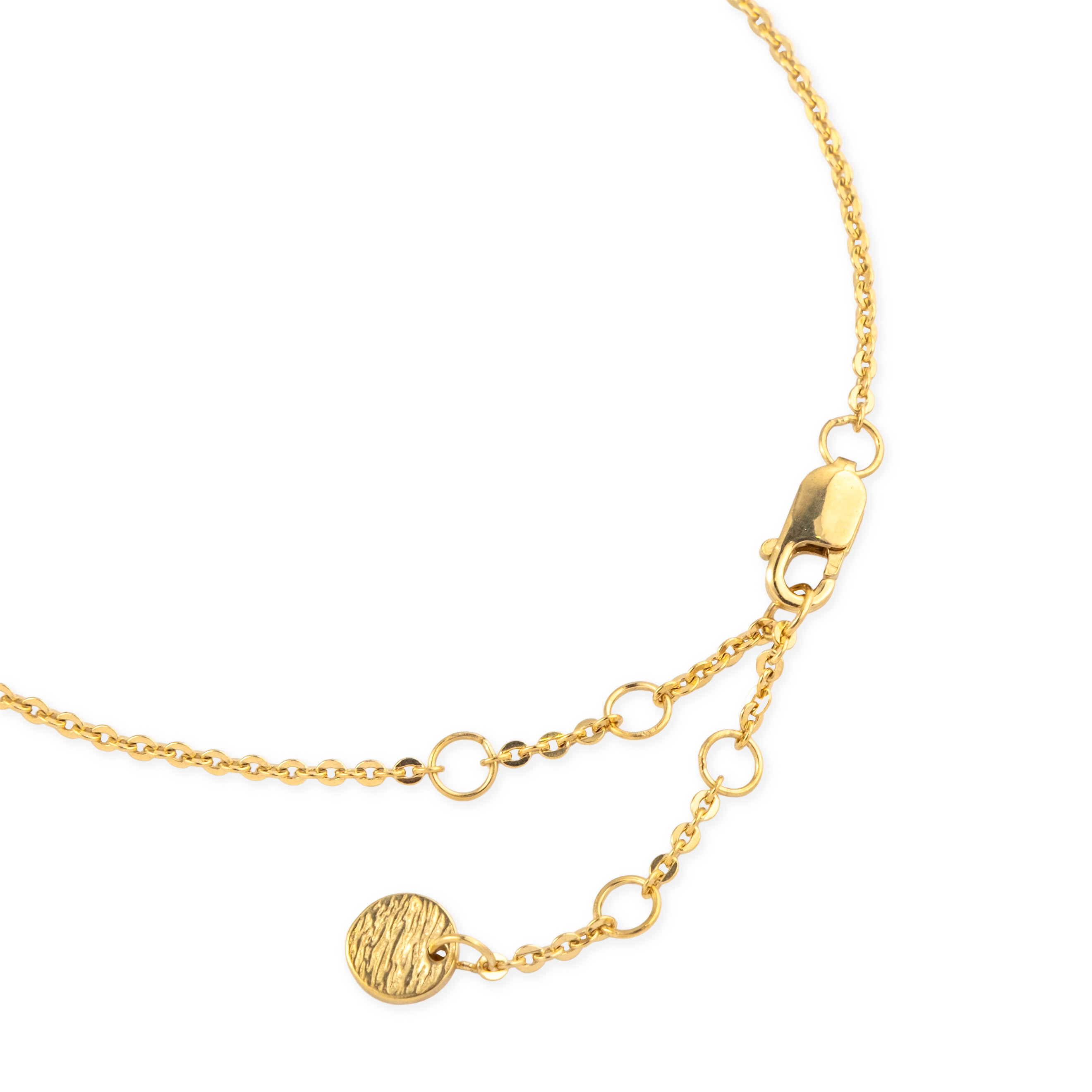 Gold-plated bracelet with a small cross with stones