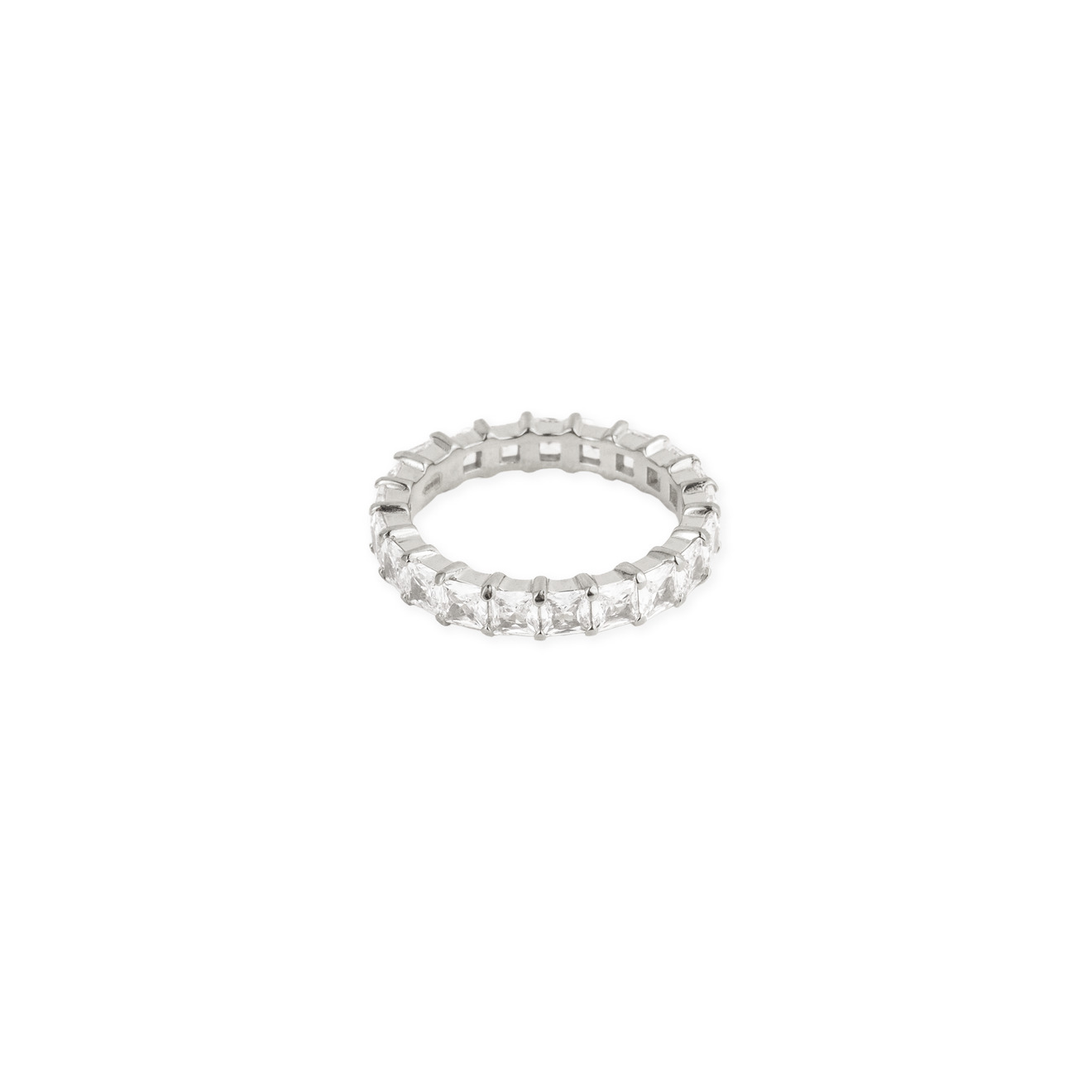 SKYE Серебряное кольцо с белыми кристаллами skye серебряное колье с белыми кристаллами по центру
