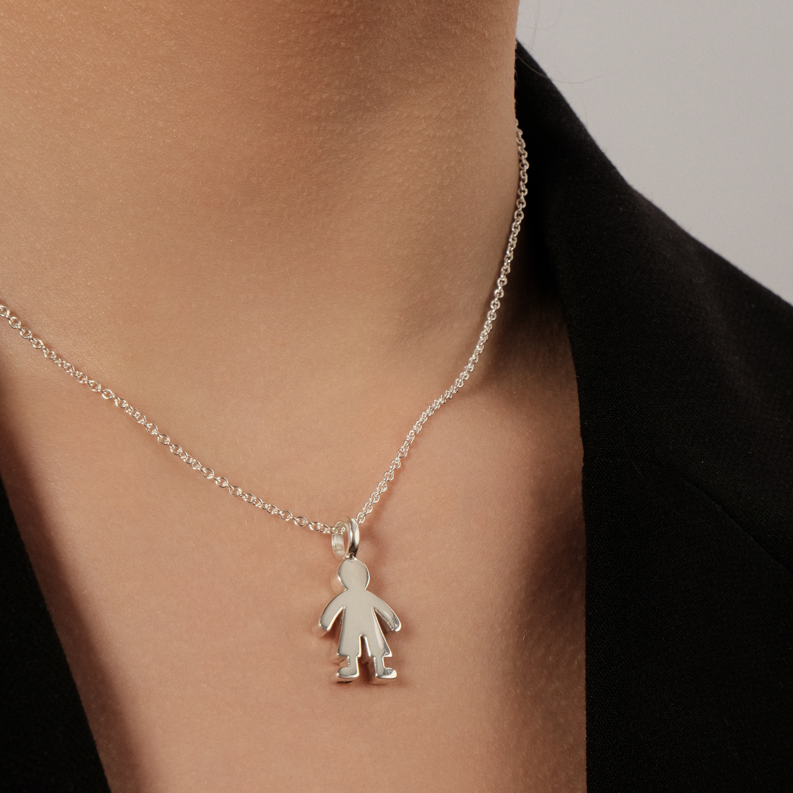Серебряная подвеска Sweet Dolls с силуэтом мальчика
