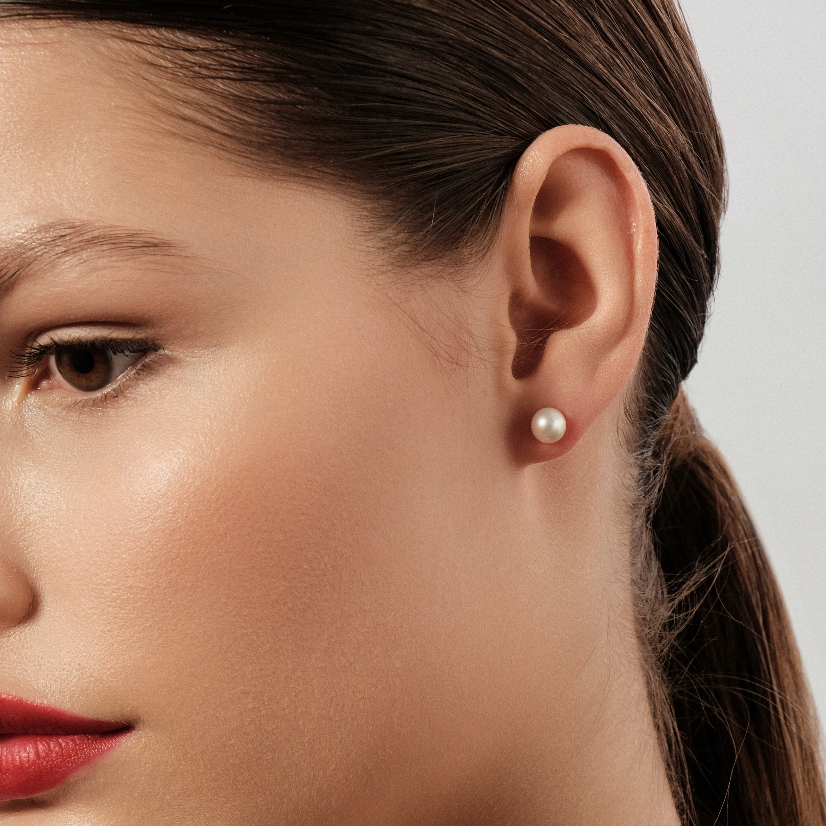 Асимметричные серьги Gloss из вермеля с жемчугом