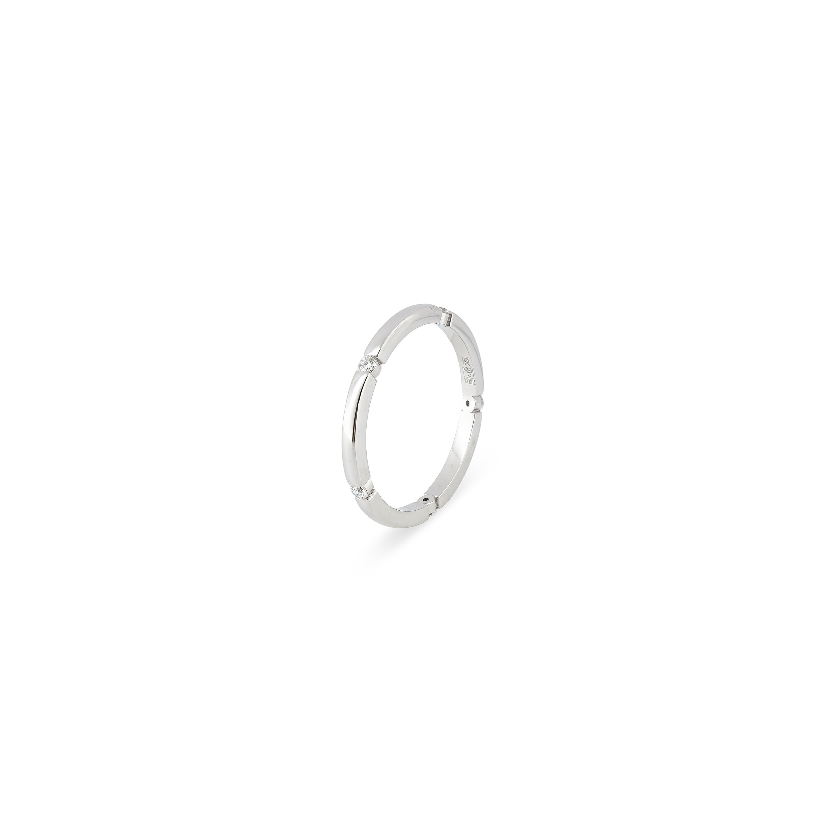 Engagement ring with five diamonds