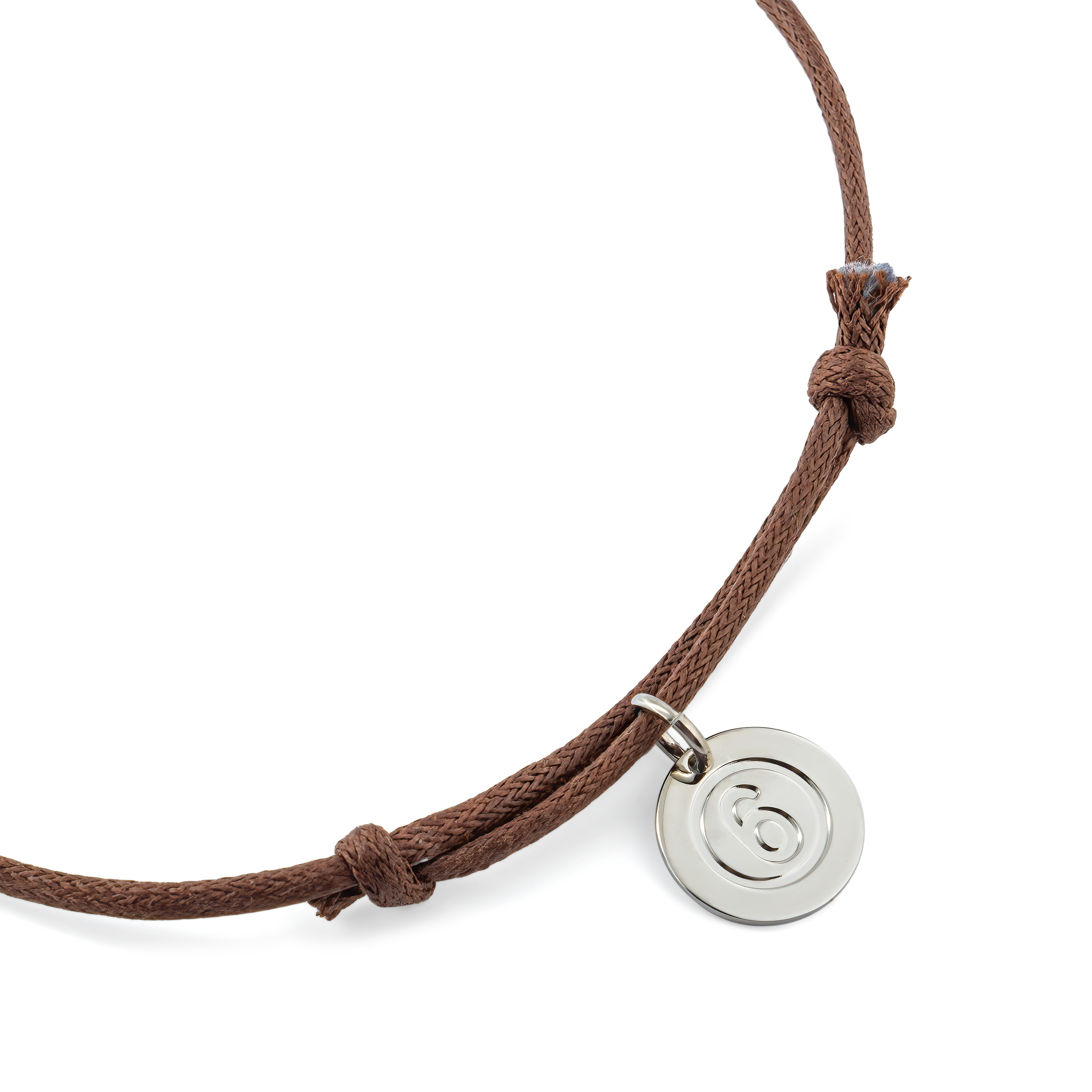 Silver pendant on a cotton cord SS23