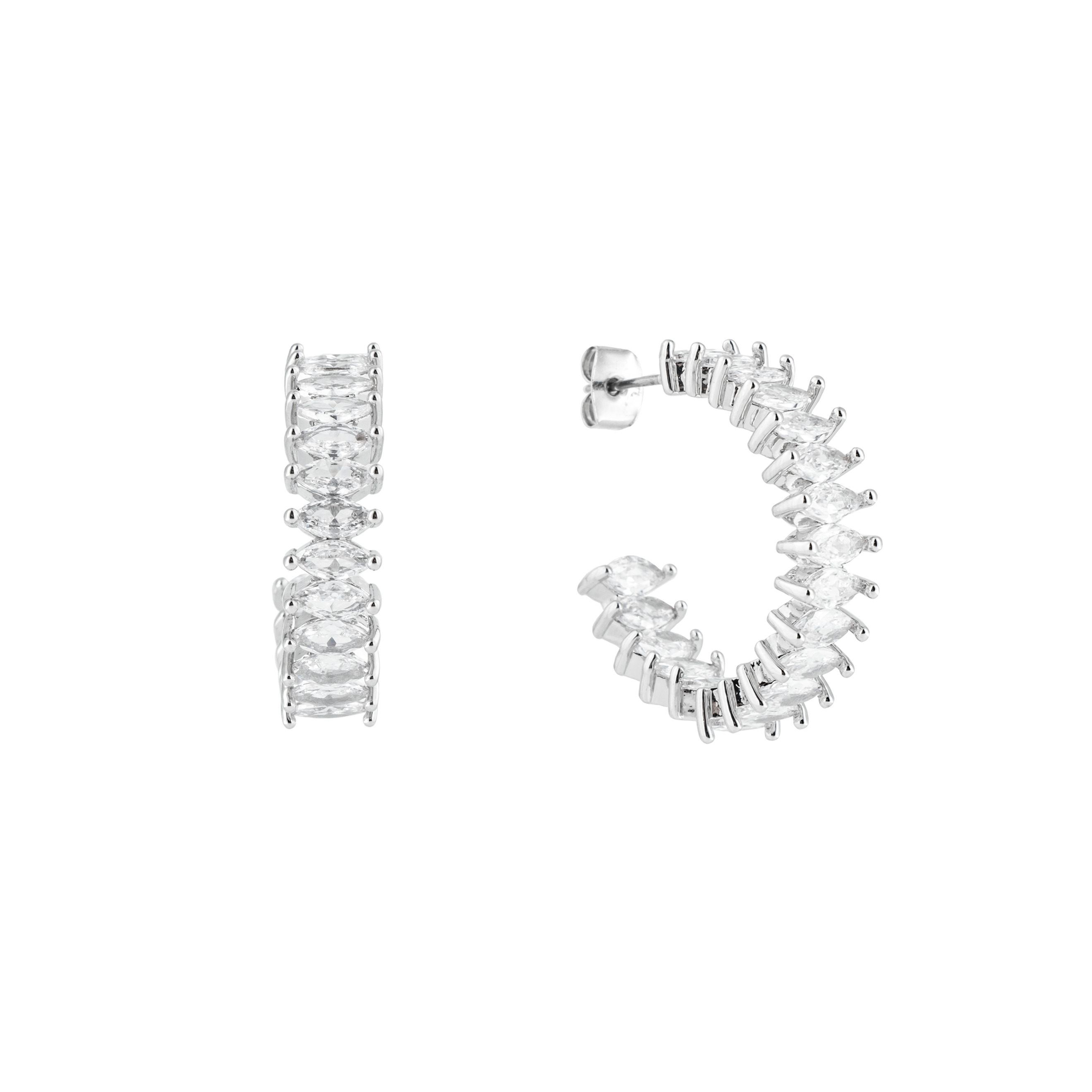 earrings with crystals in the marquis organka