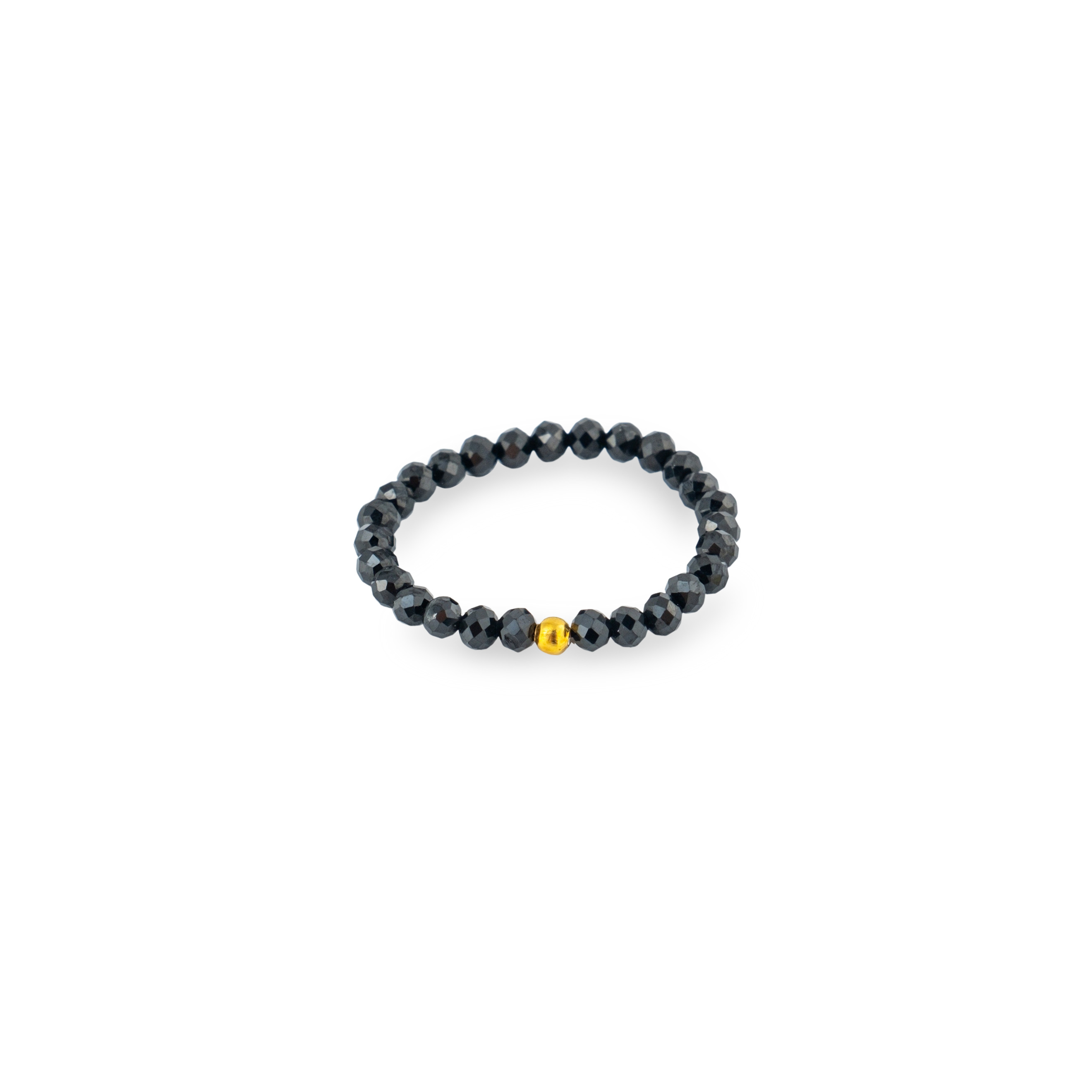 Кольцо из бусин Wisteria Gems Кольцо из шпинели с золотистой бусиной