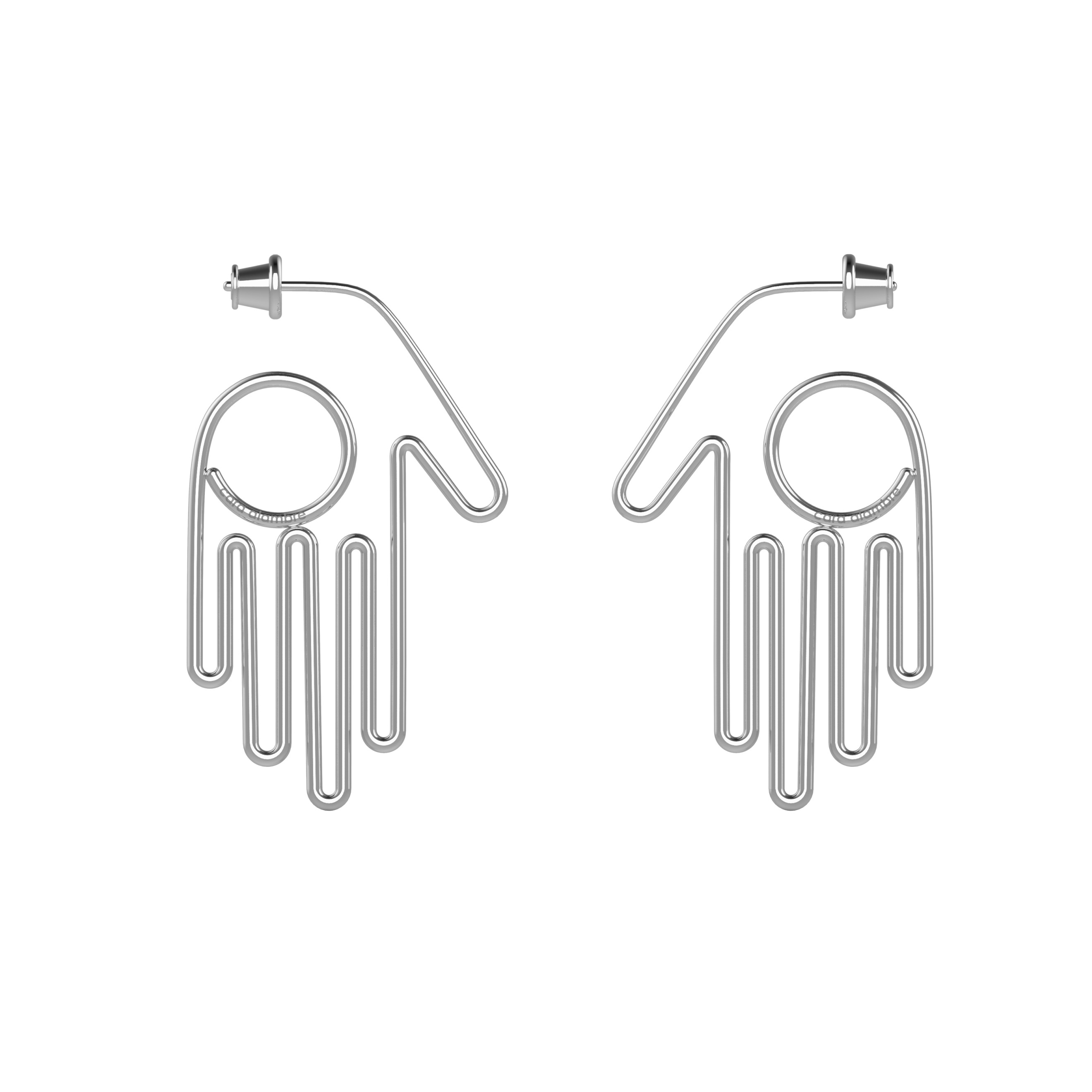 Earrings Two palms