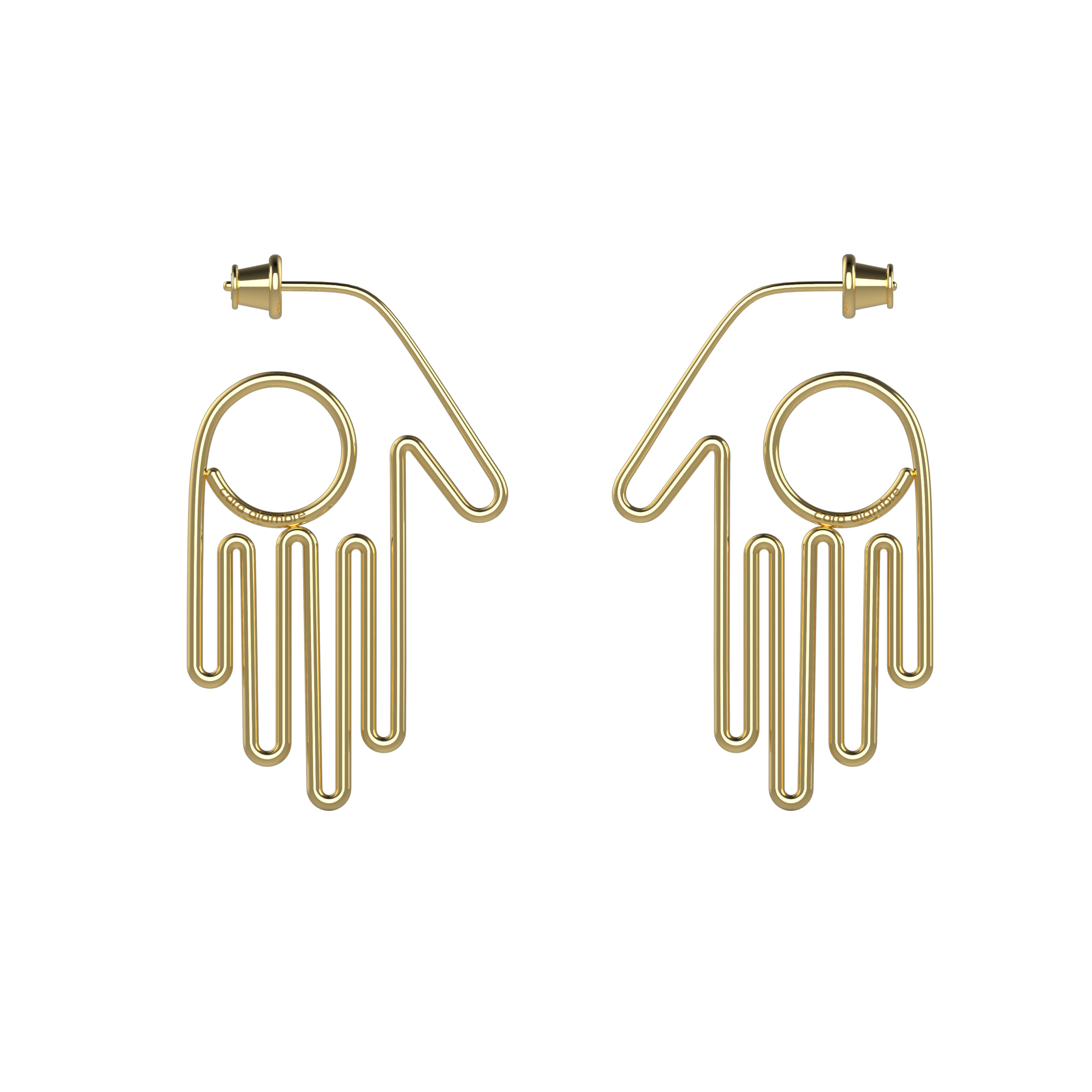 Earrings Two palms