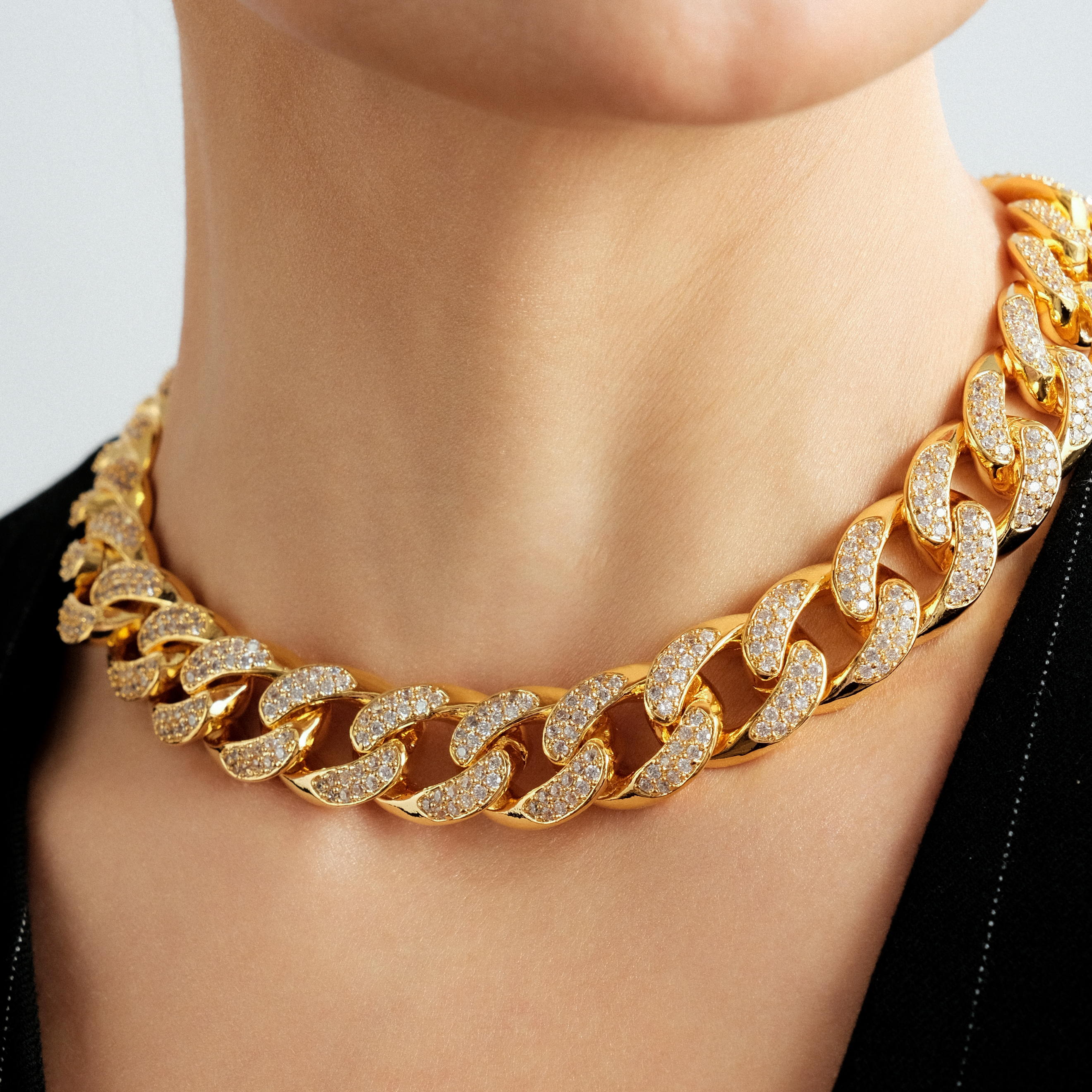 crystal chain necklace
