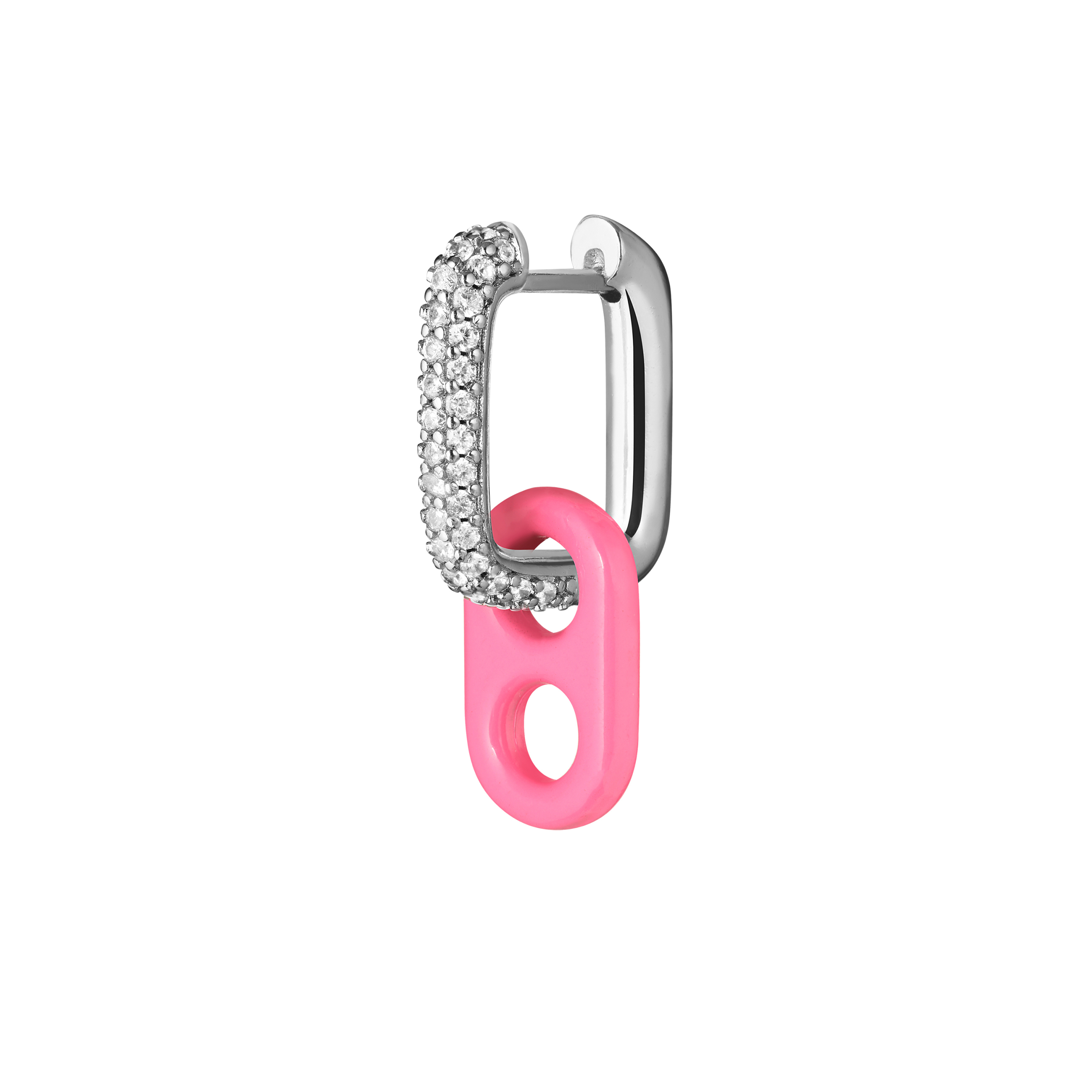 Earring with Pink Coffee Bean