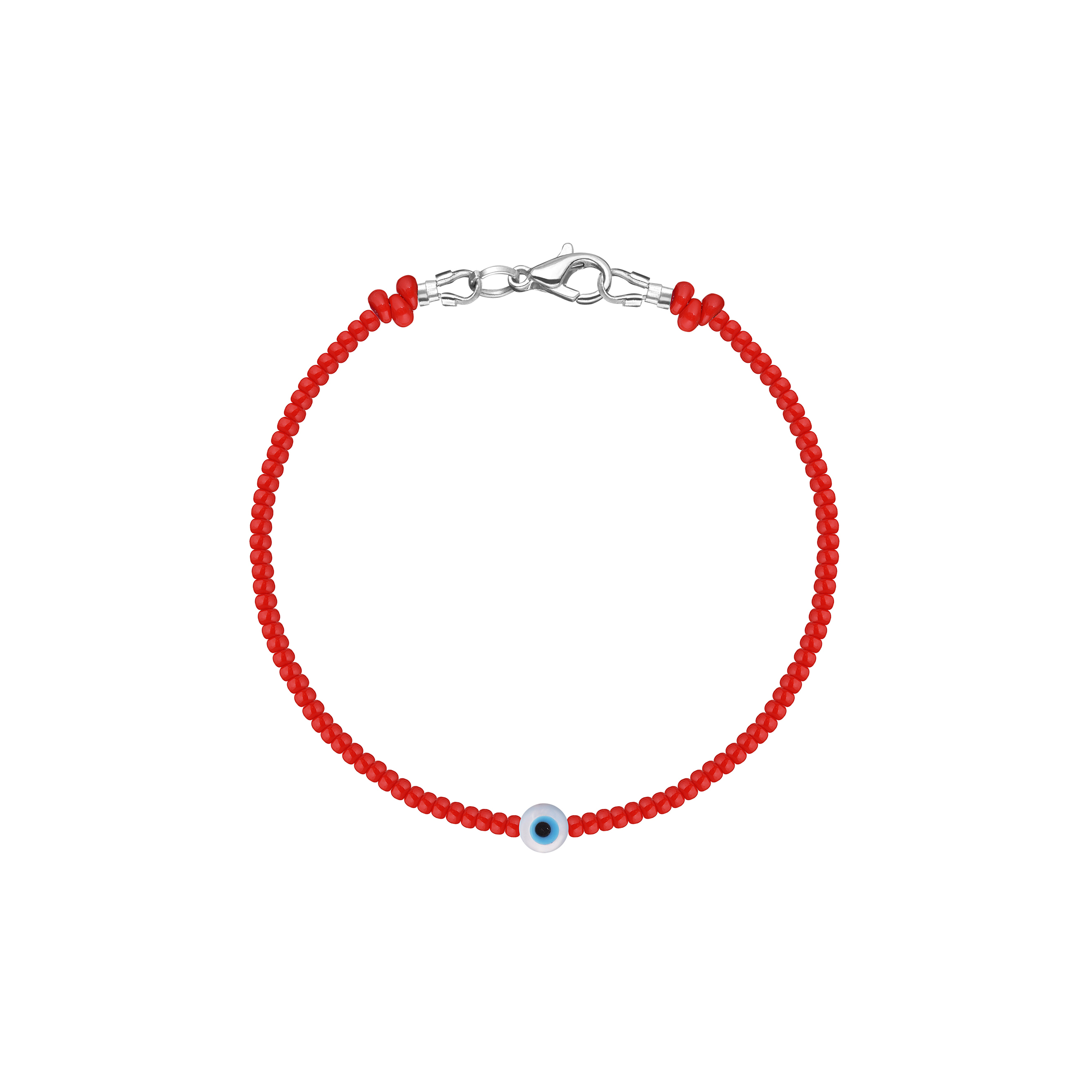 Bracelet made of red beads with an eye