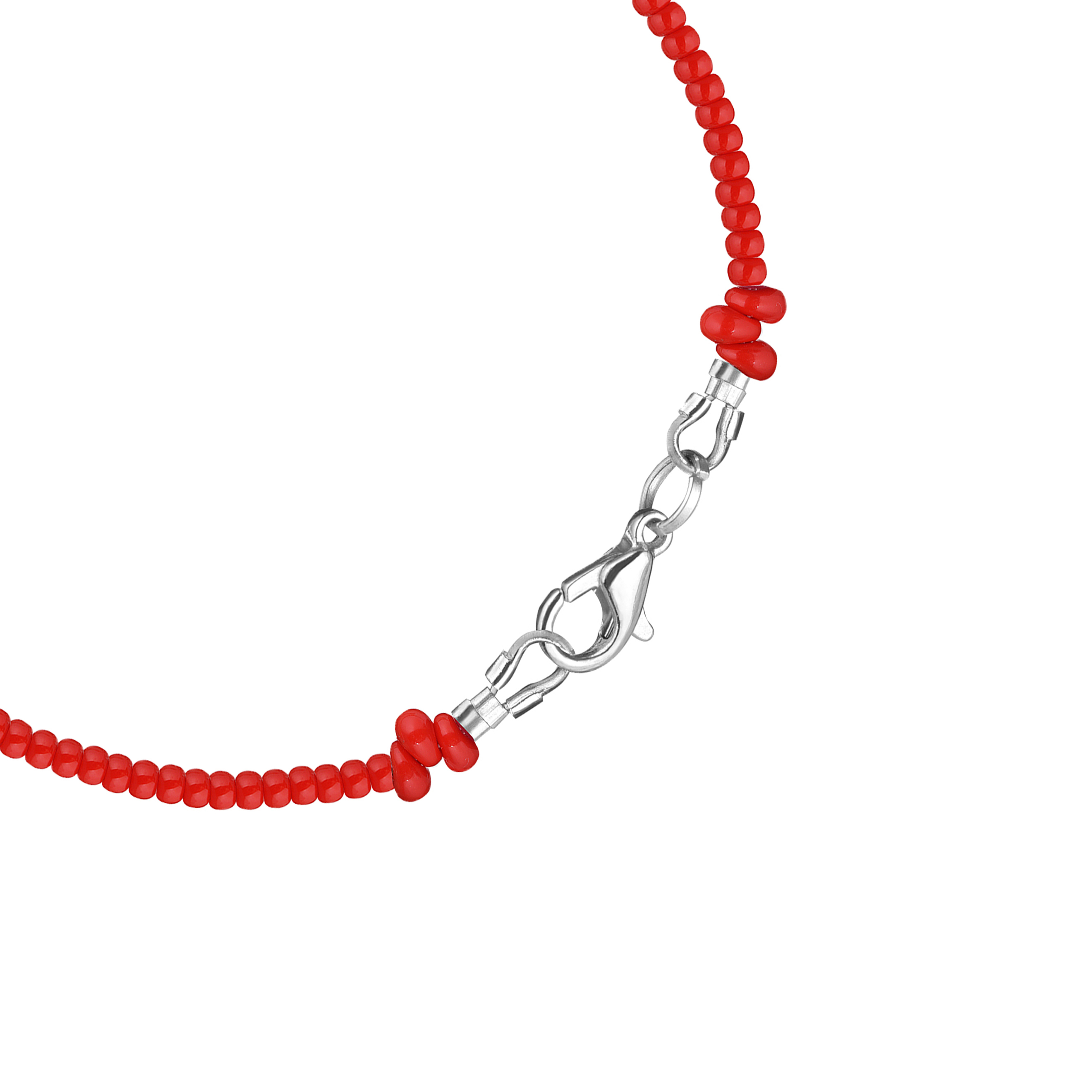 Red bracelet with pink pill