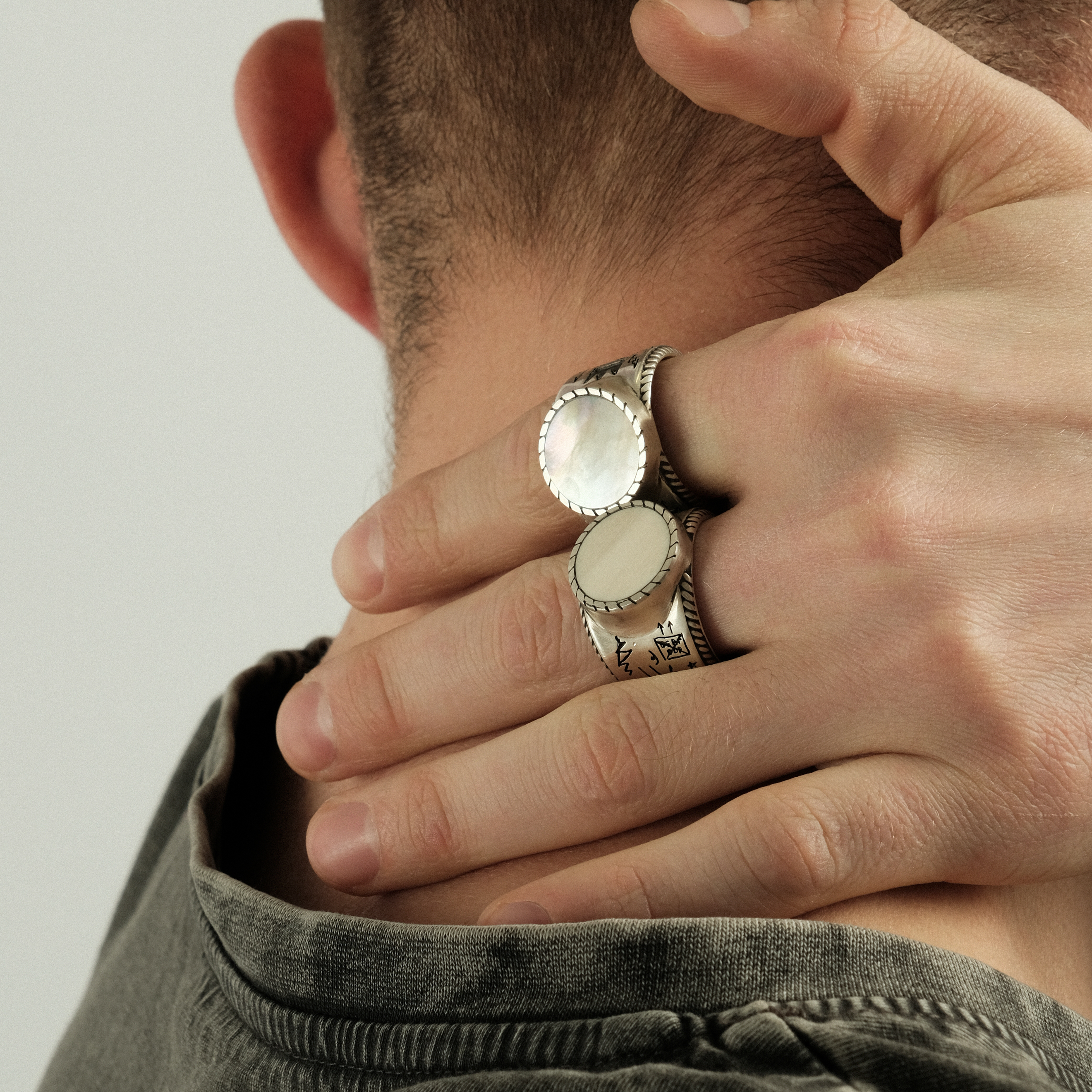 BASQUAIT NACRE RING made of silver