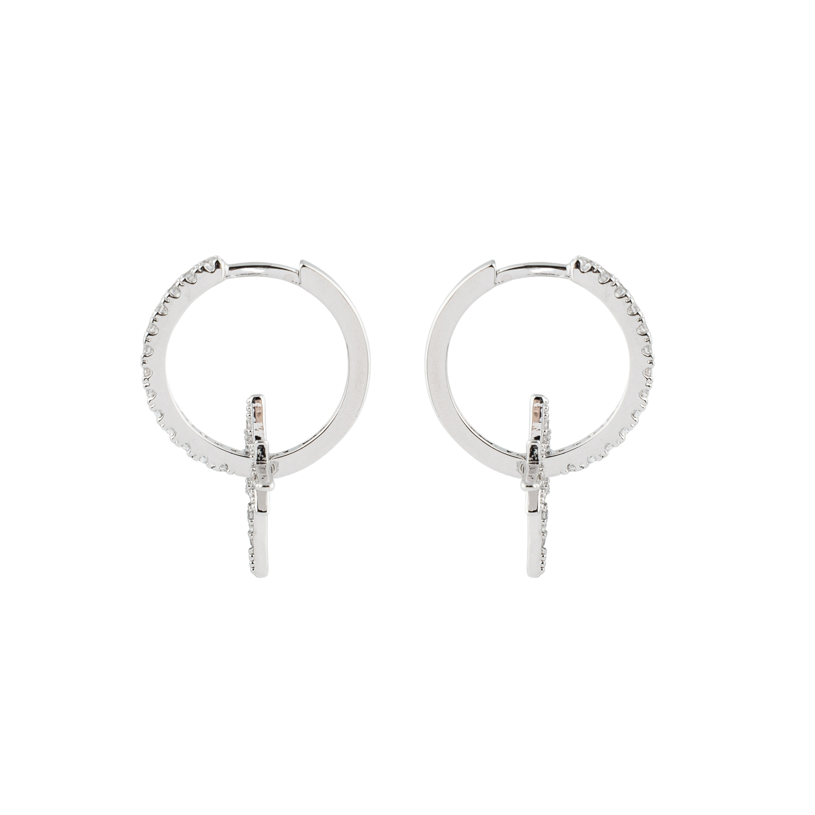 Серебристые серьги DIWALI HOOPS