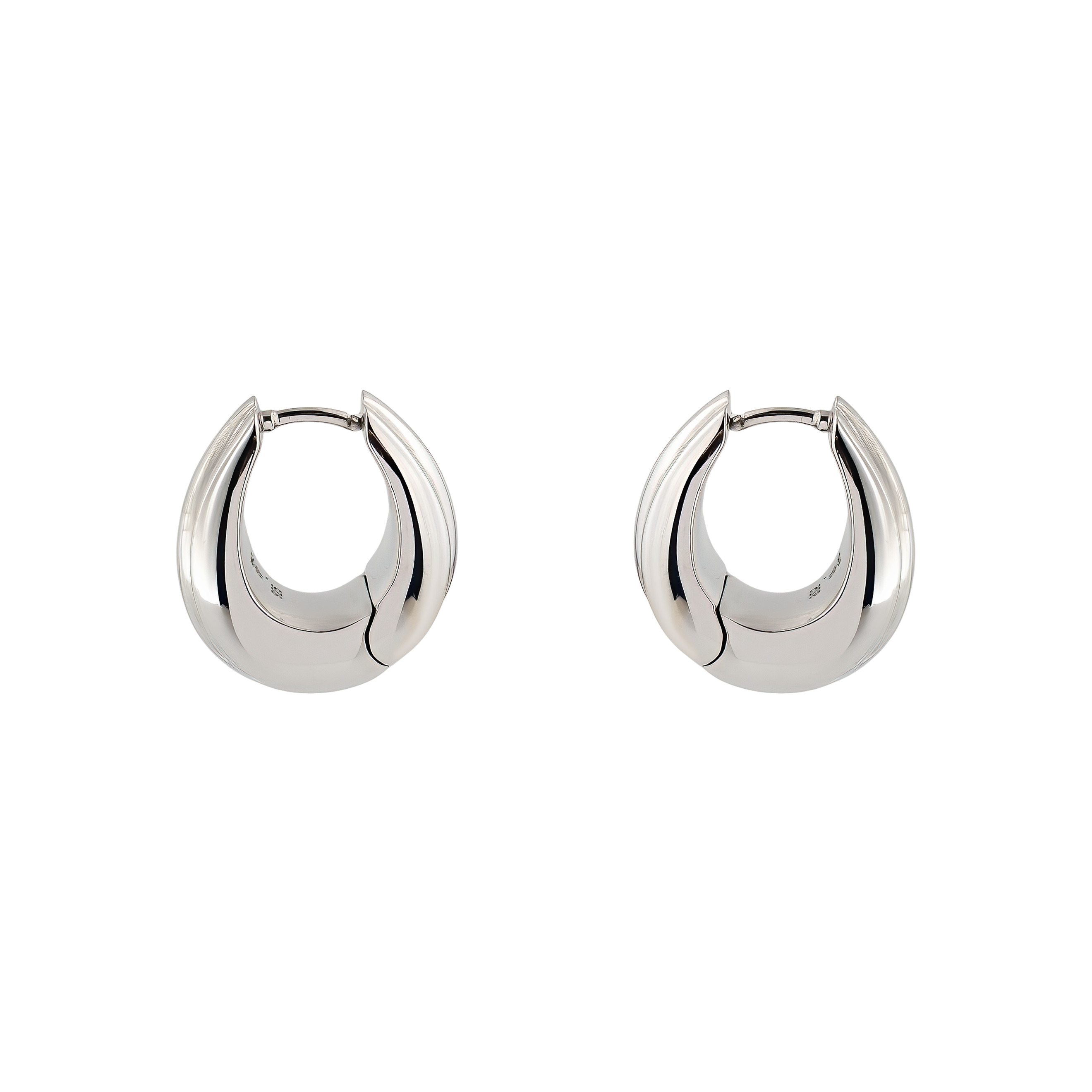 Серебряные серьги Ice Hoop Medium Line