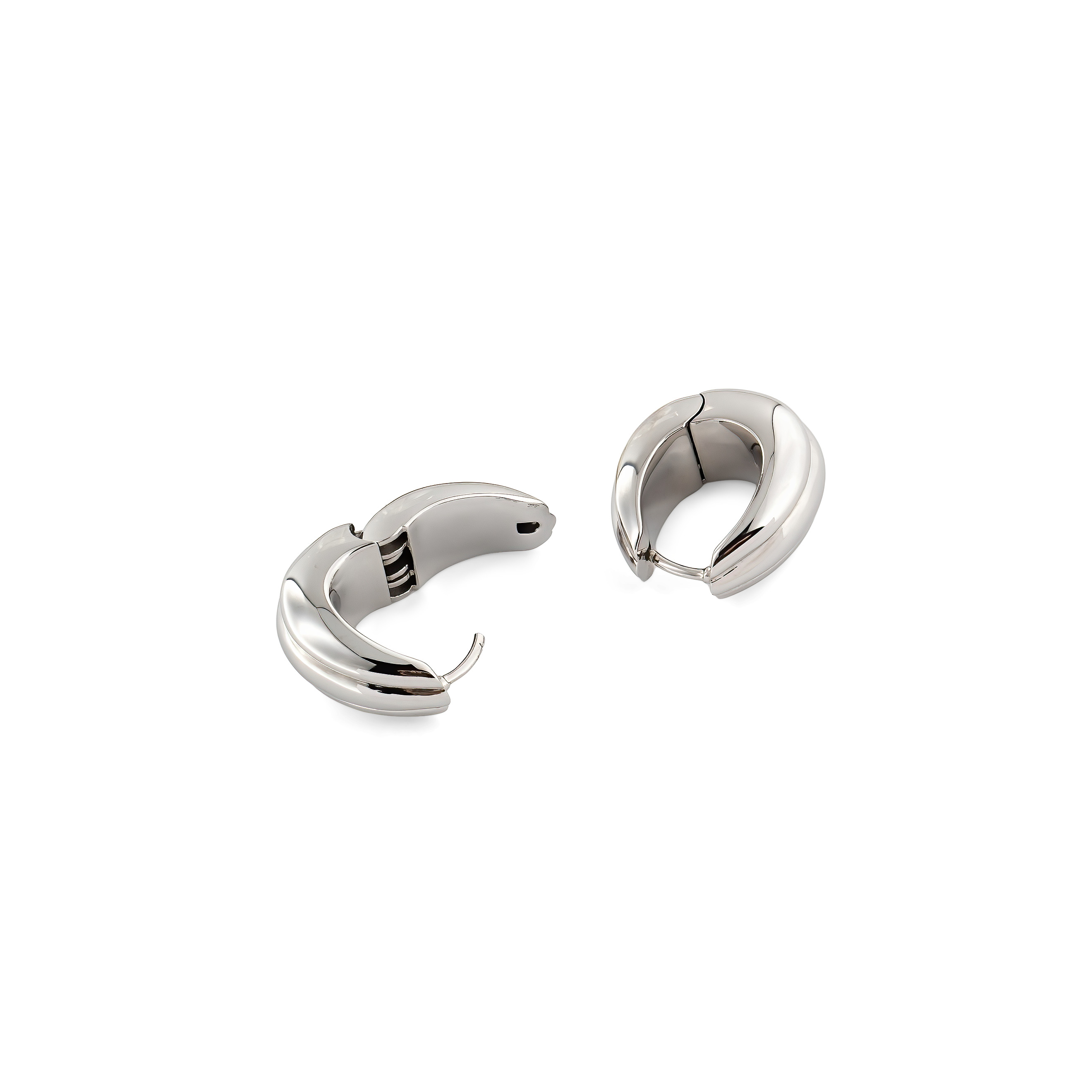 Серебряные серьги Ice Hoop Medium Line
