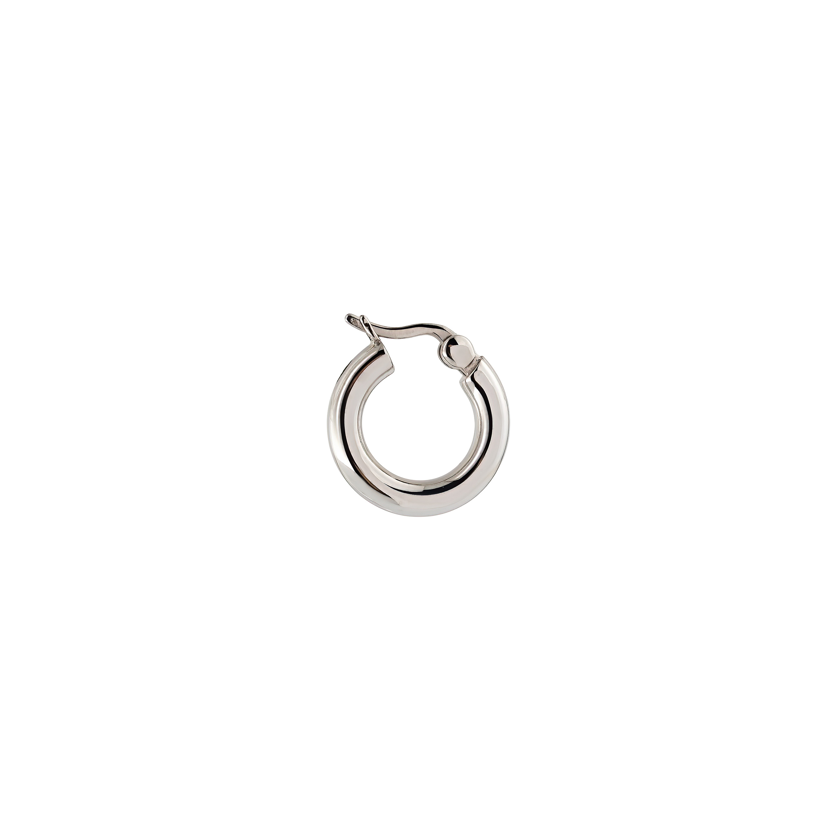 Classic Hoops Thick Small Silver Earrings