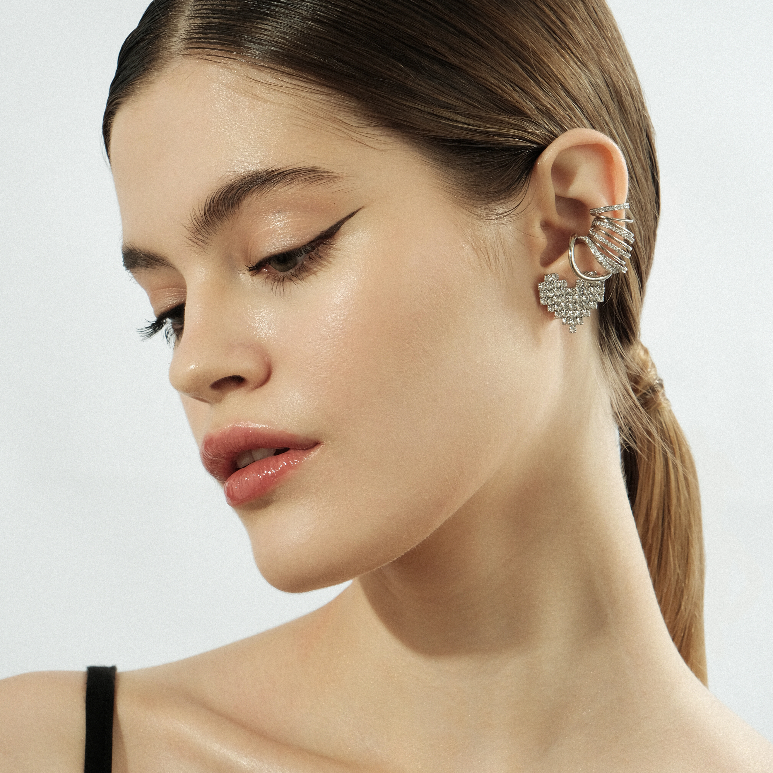 Crystal Heart Earrings