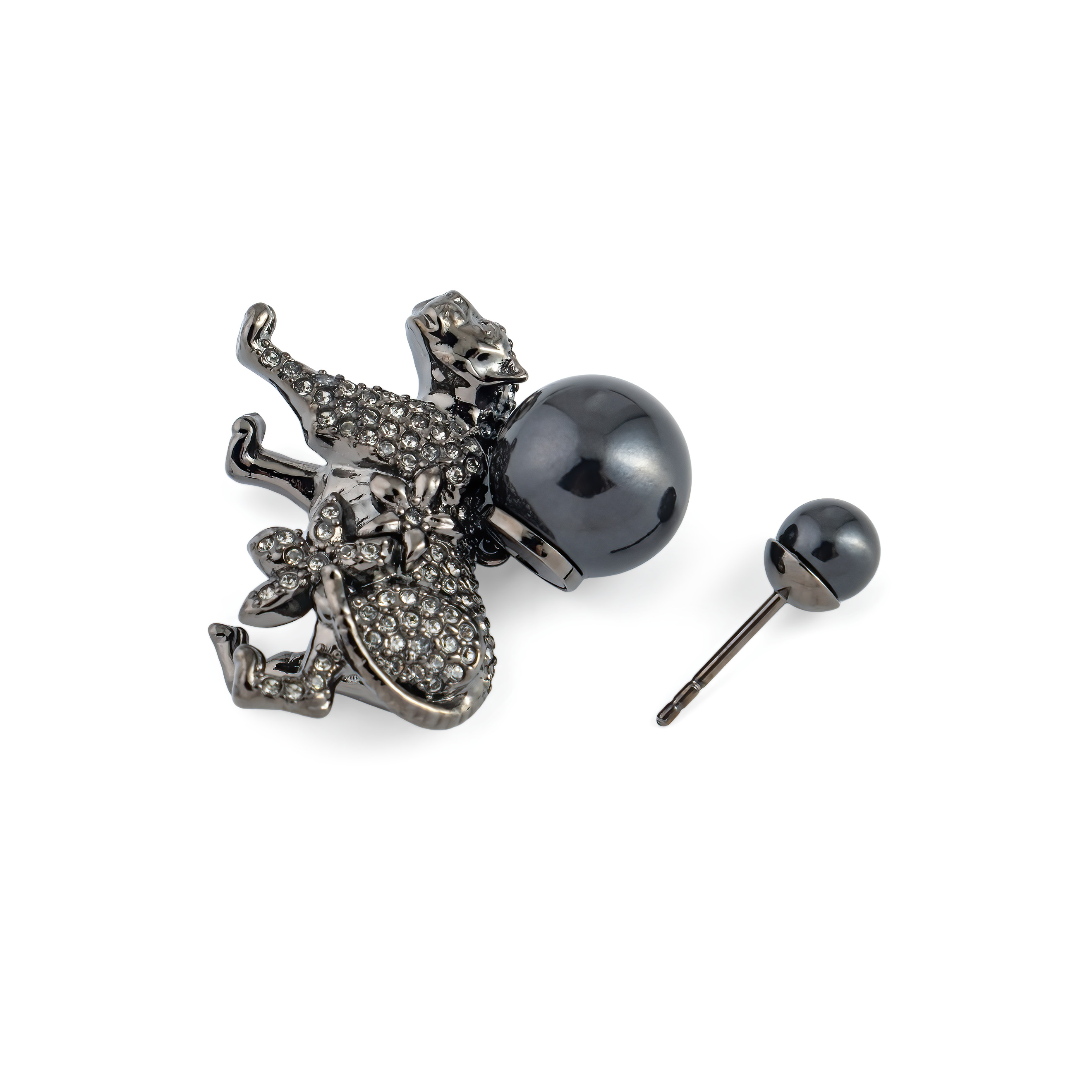 Black monoserge with crystals