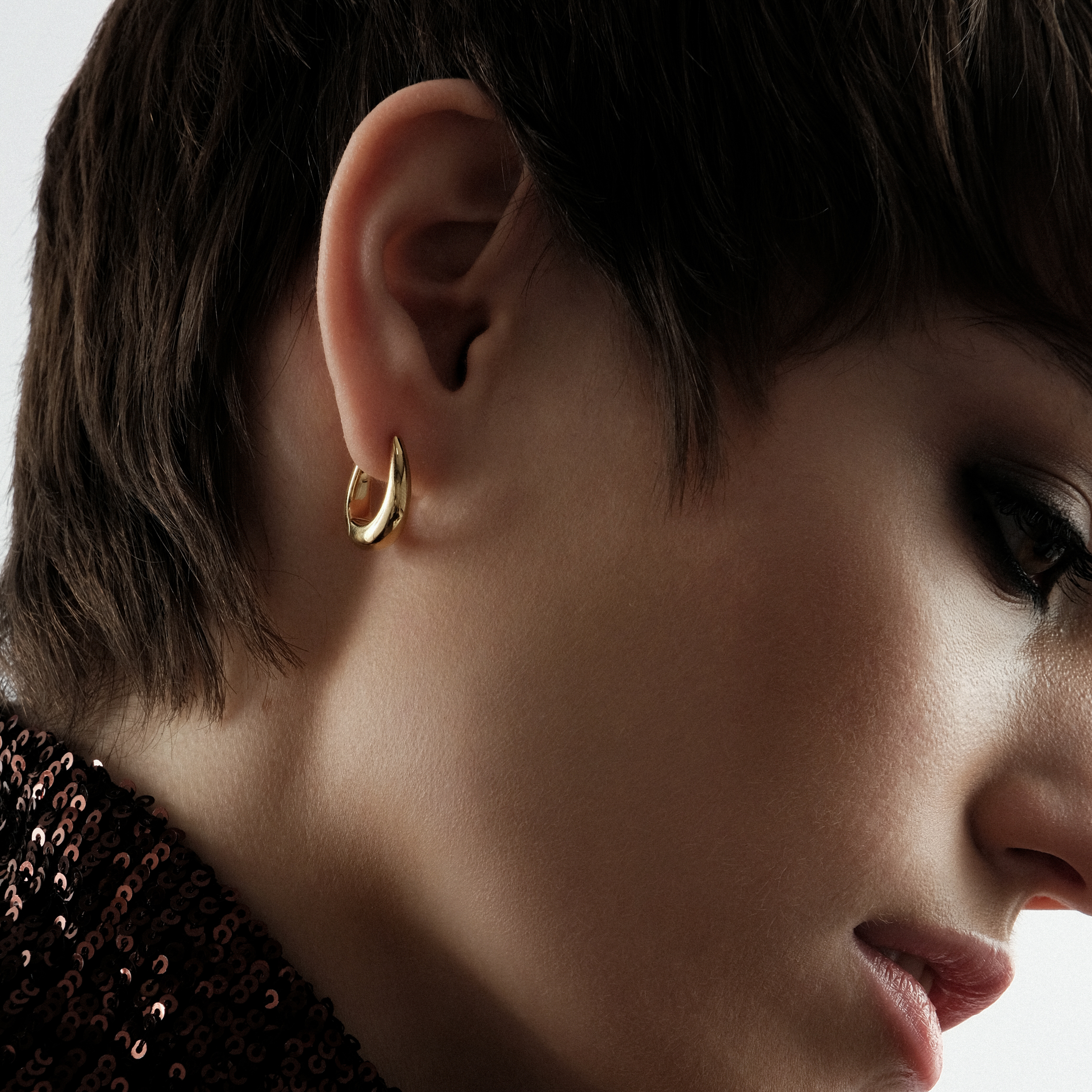 Позолоченные серебряные серьги Liz Hoops