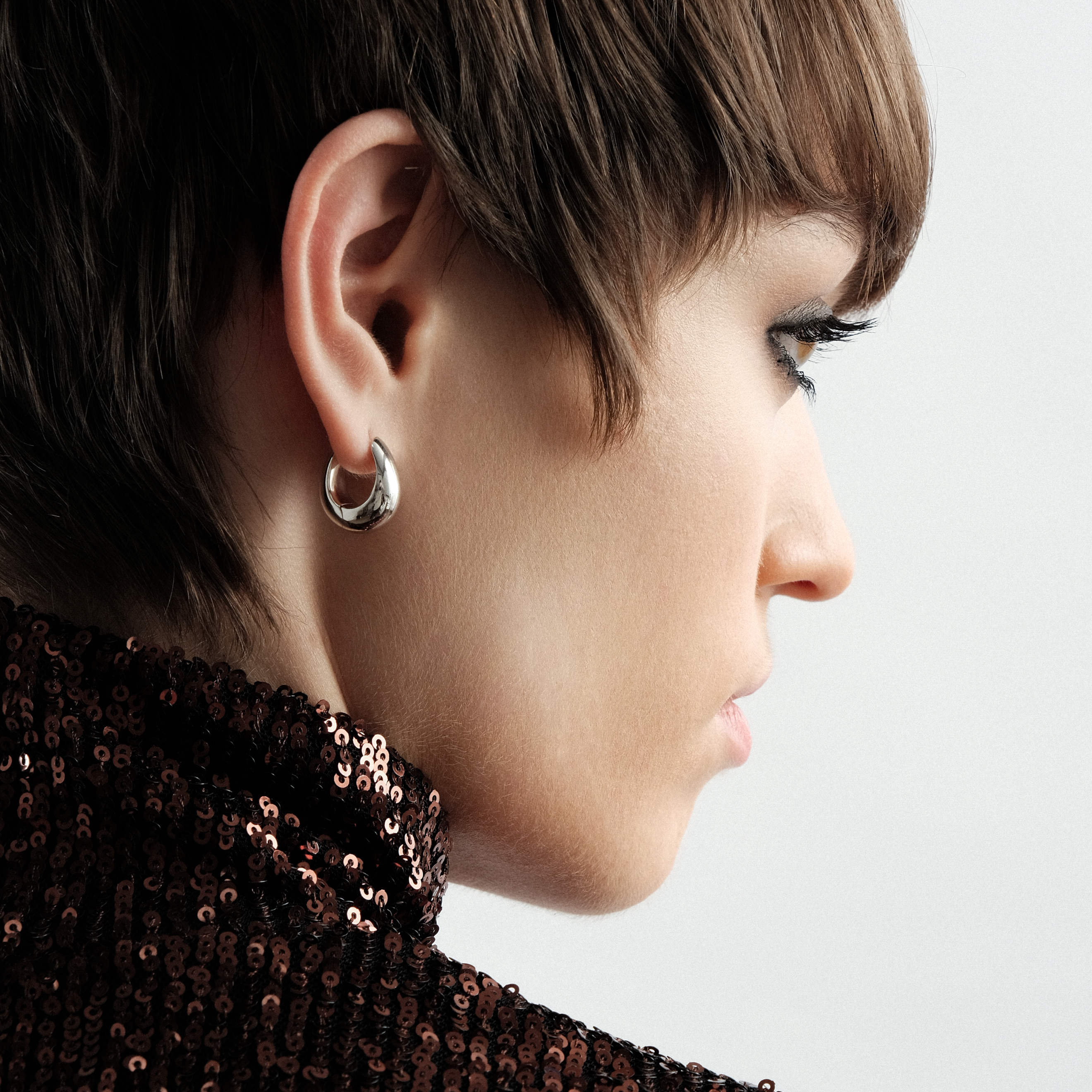 Серебряные серьги Ice Hoop Small