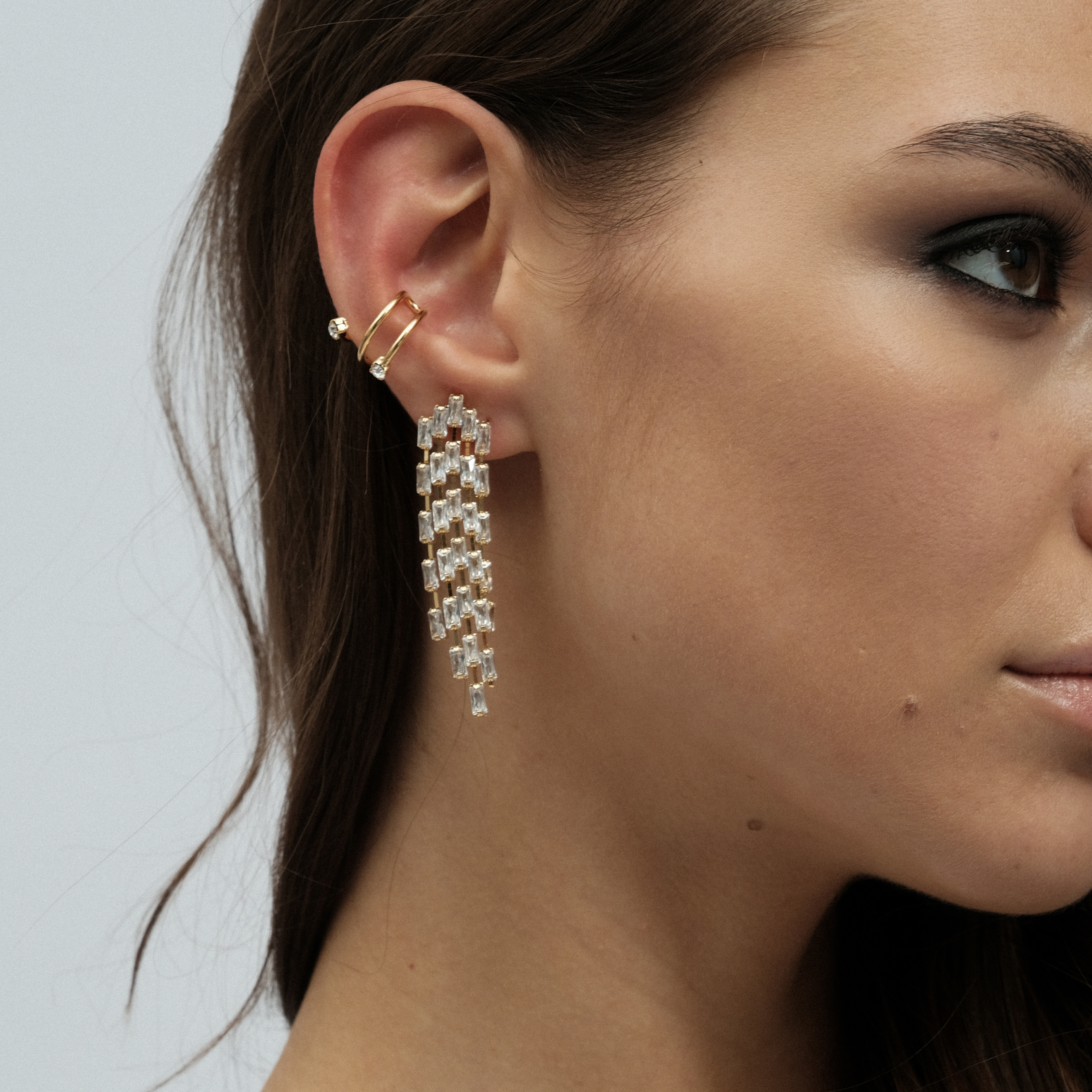 earrings with crystals