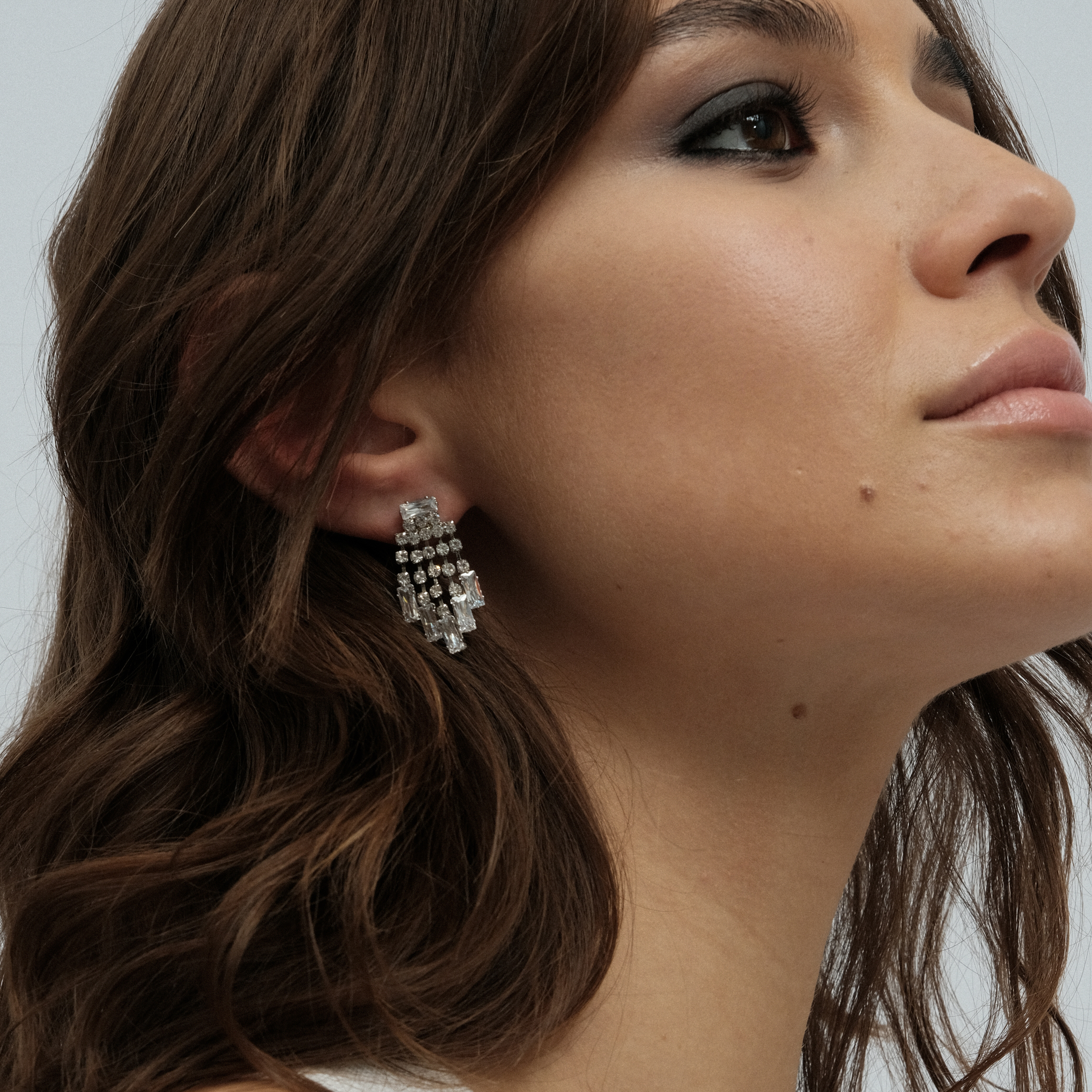 chandelier earrings with crystals