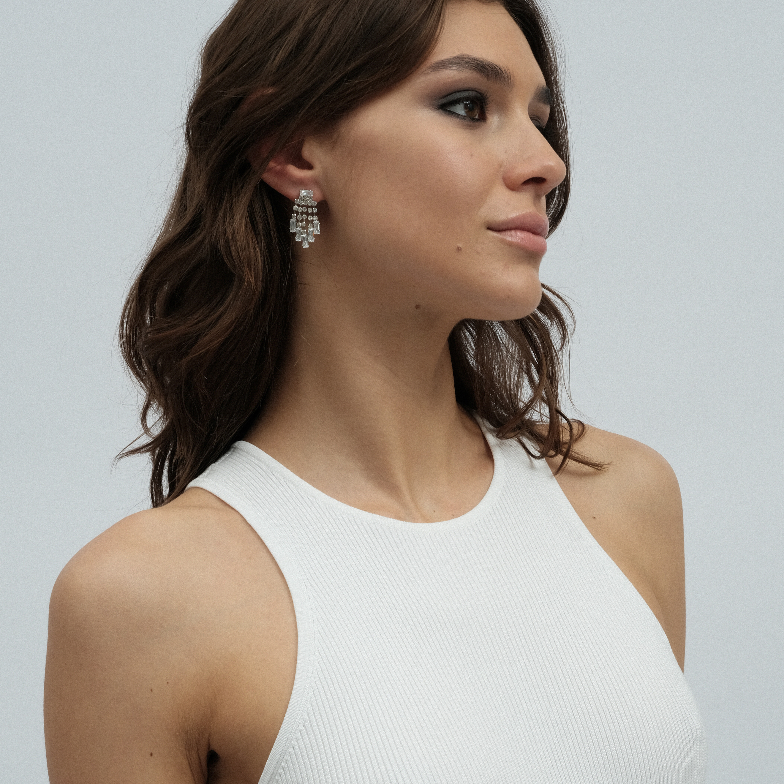 chandelier earrings with crystals