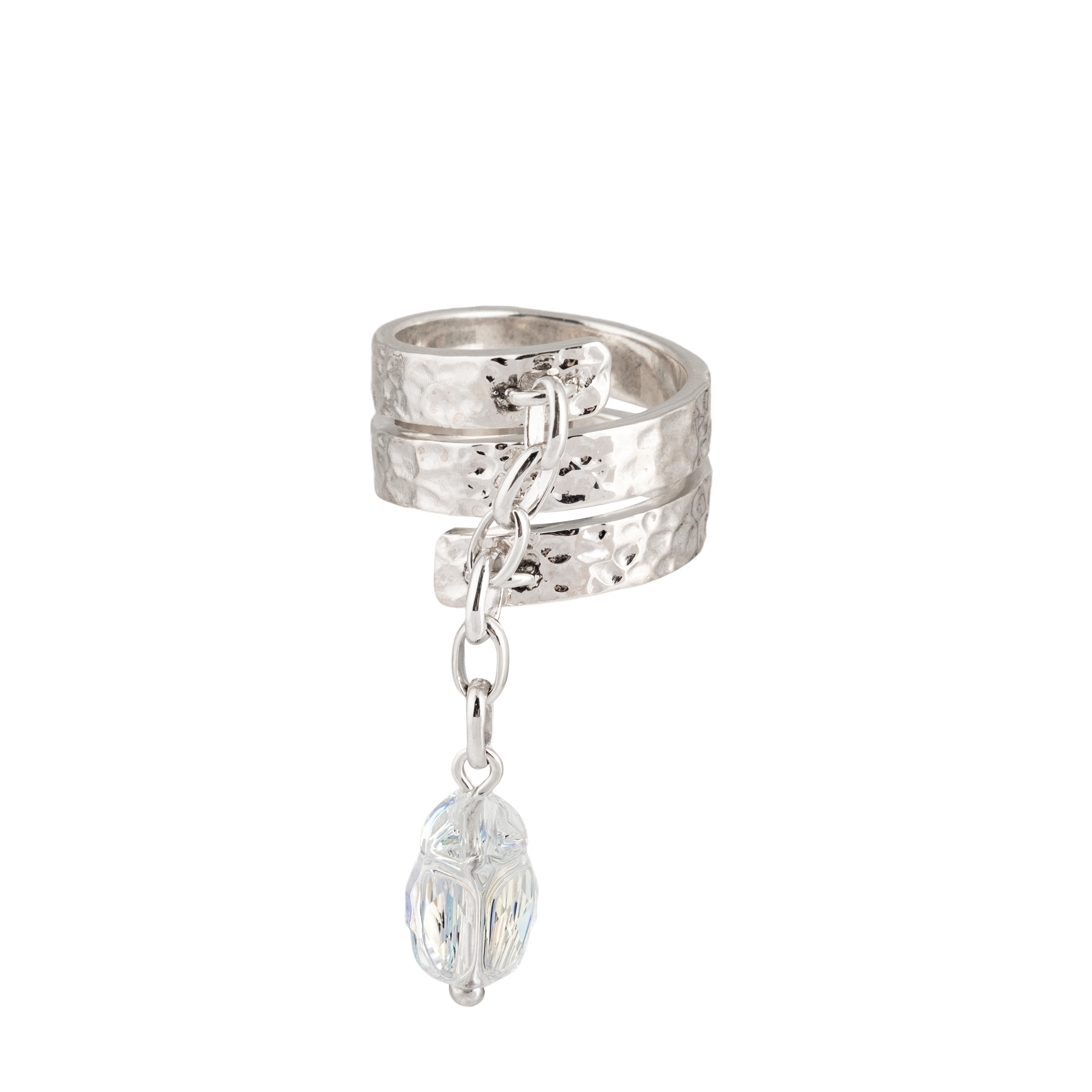 Light Bugs ring made of silver