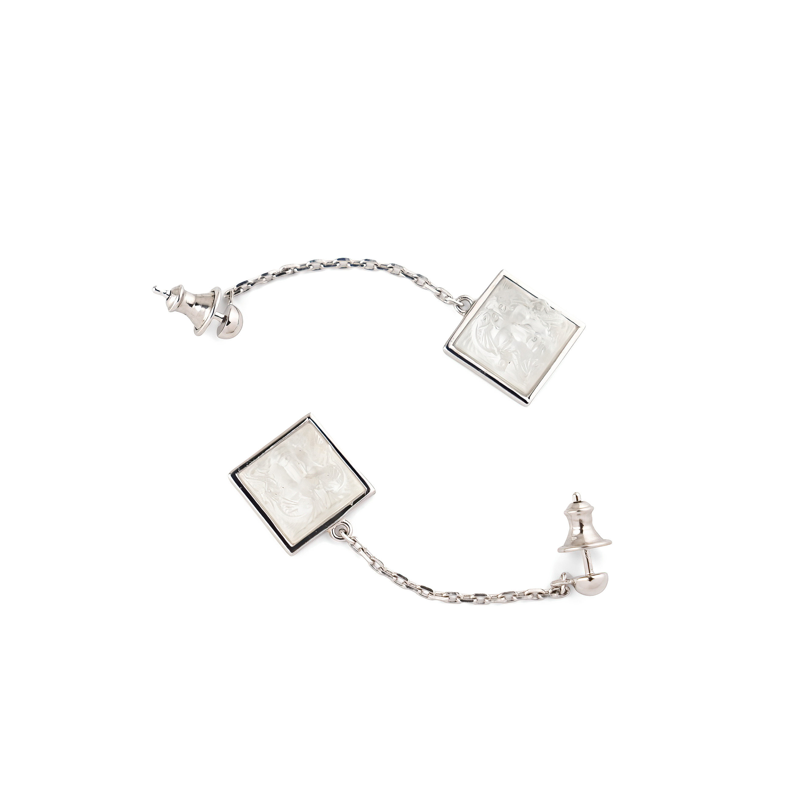 Серебристые серьги ARETHUSE
