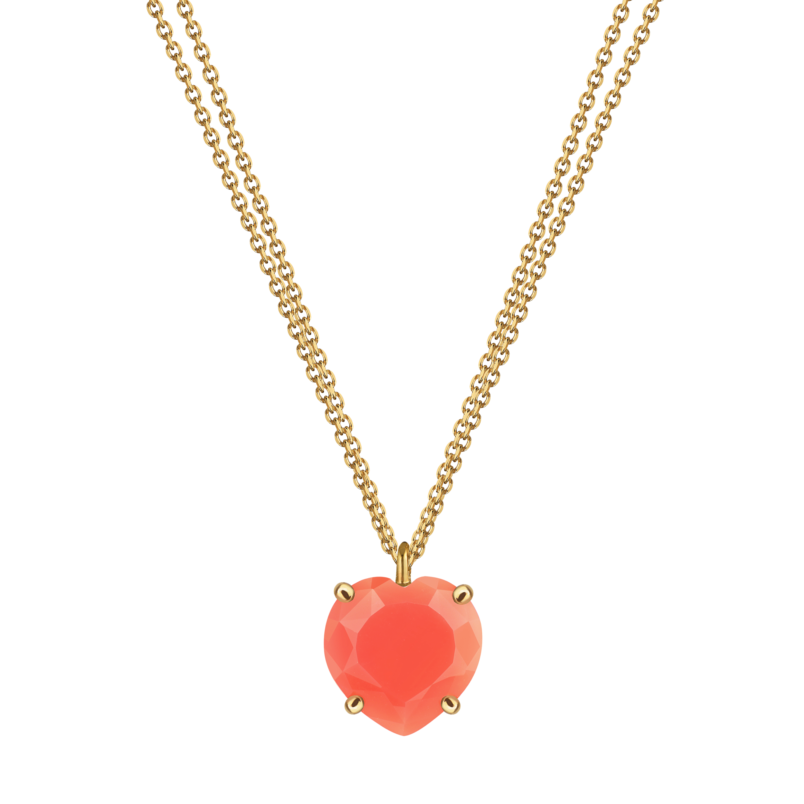 Cartoon necklace with chalcedony