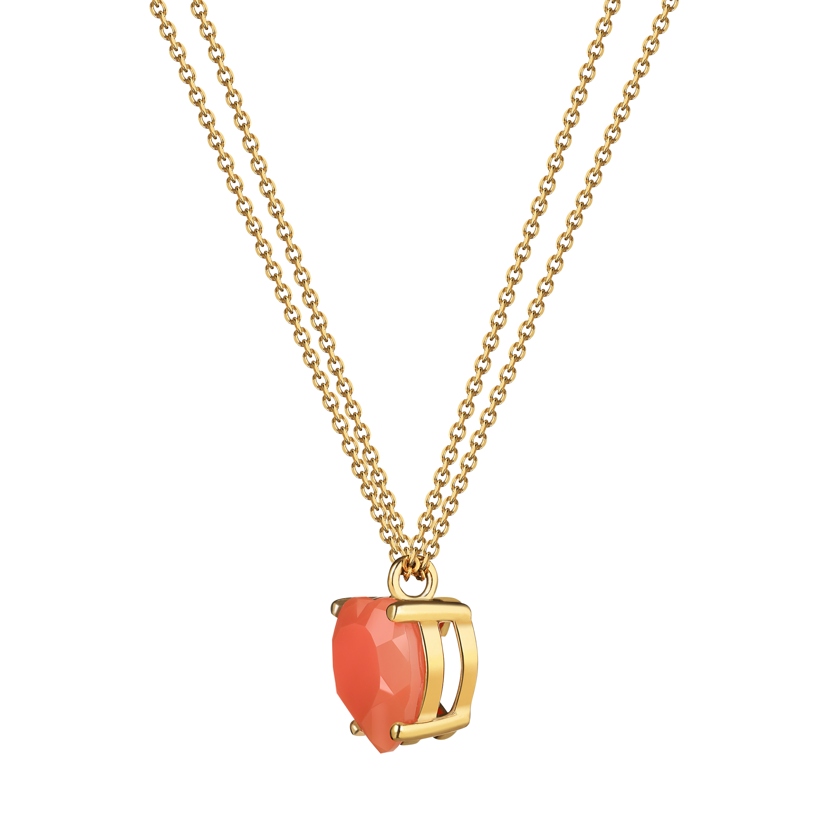 Cartoon necklace with chalcedony