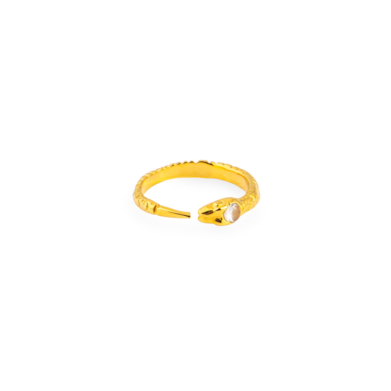 Mineral Weather Золотистое кольцо «Змея» из латуни issue 2 золотистое кольцо dot из гематита
