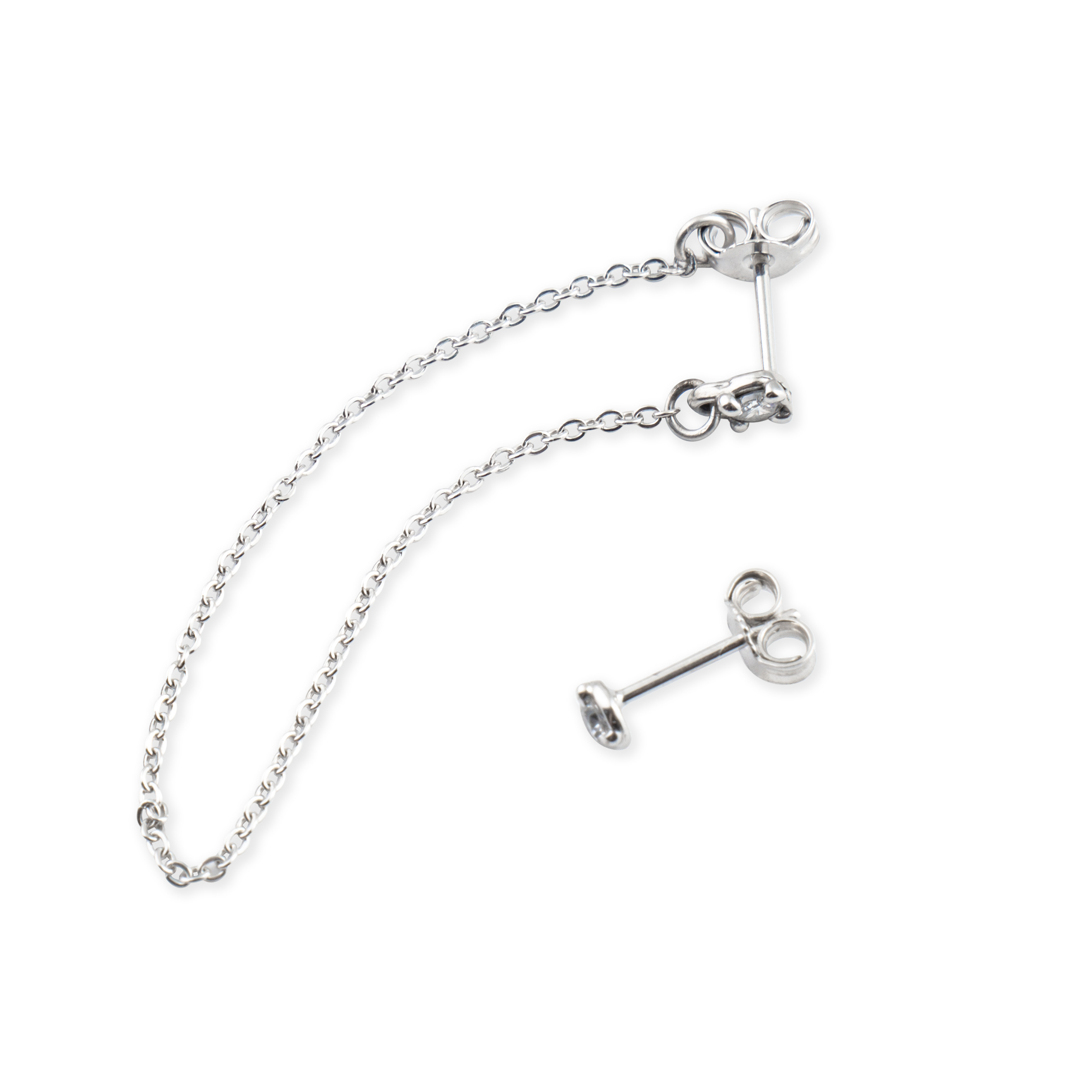 Poussettes with a white brass chain