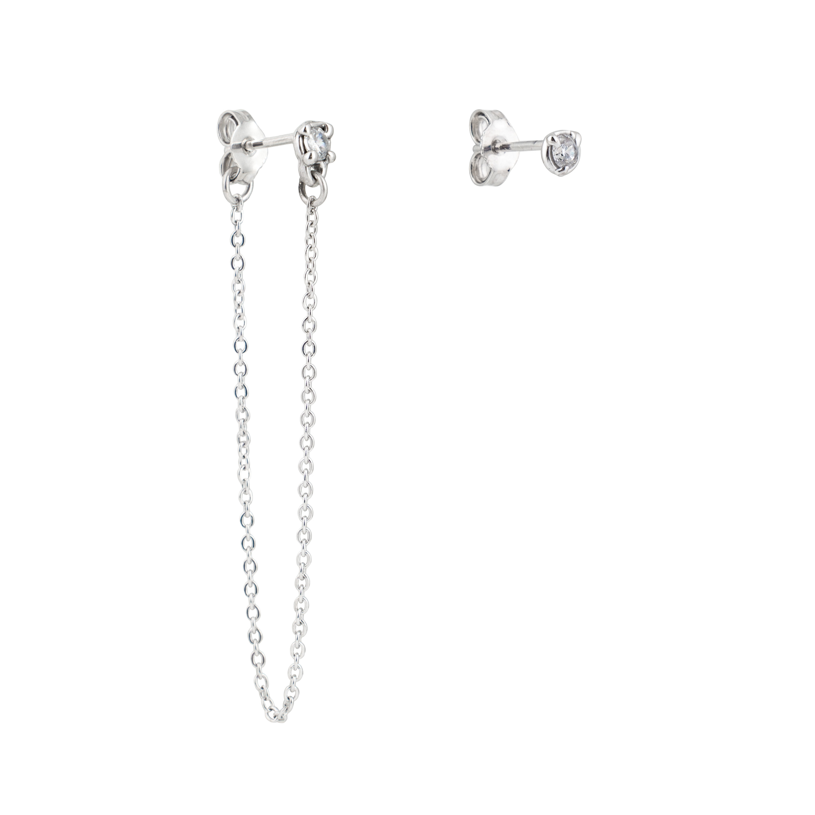 Poussettes with a white brass chain