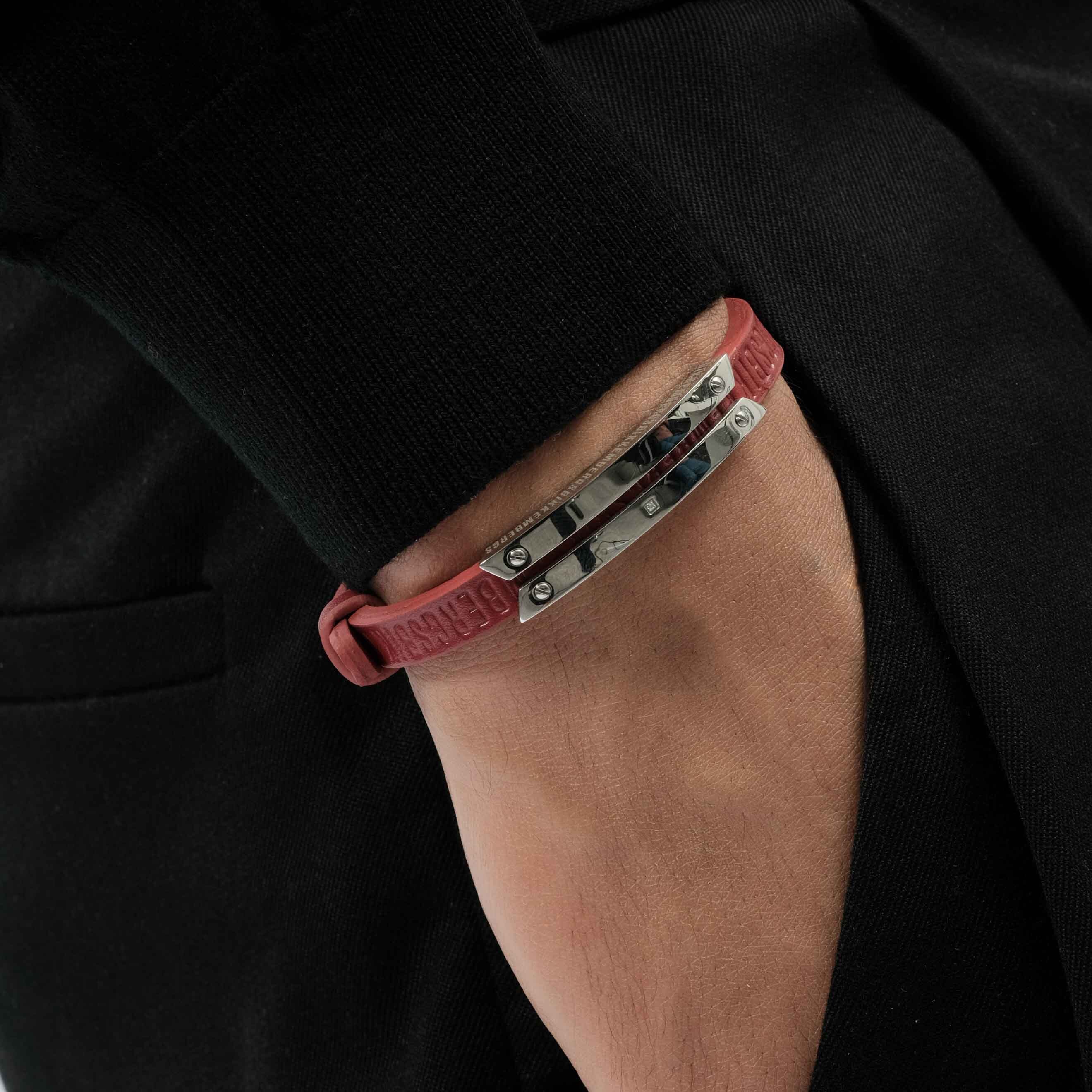 Красный браслет Bikkembergs