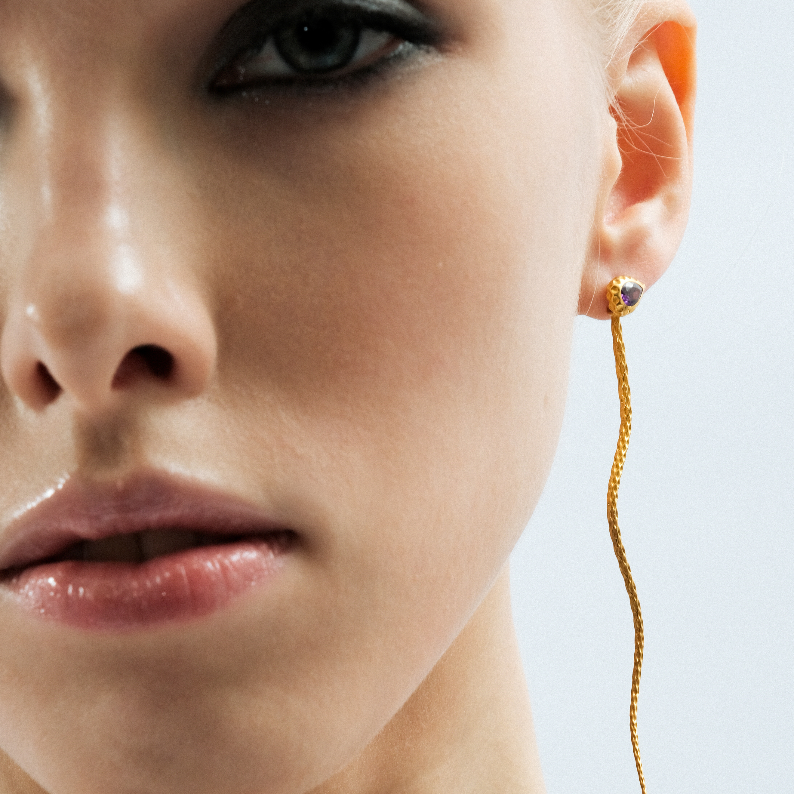 Earrings "Fragments of summer" with amethyst