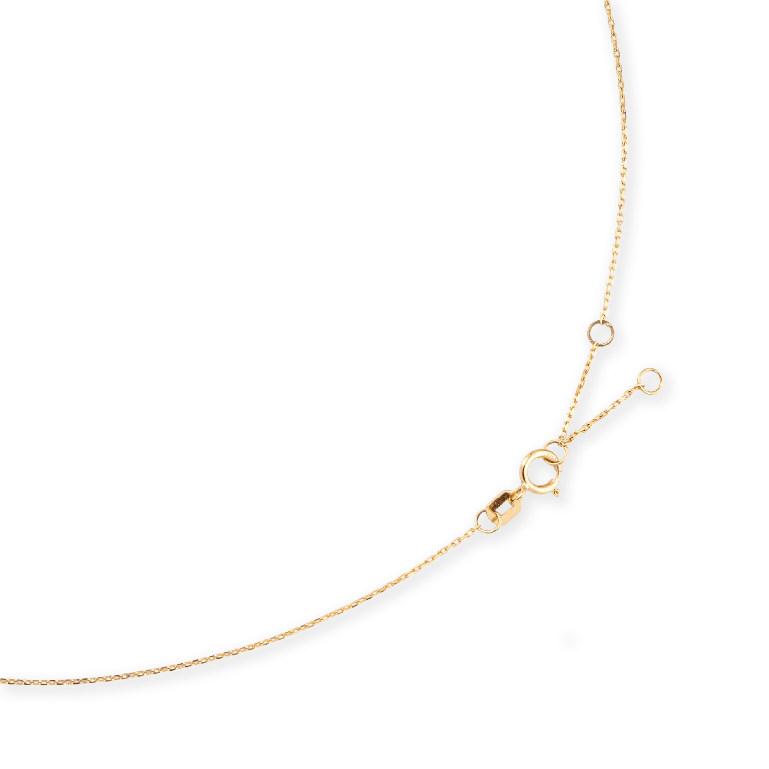 Yellow gold pendant with chrysolite