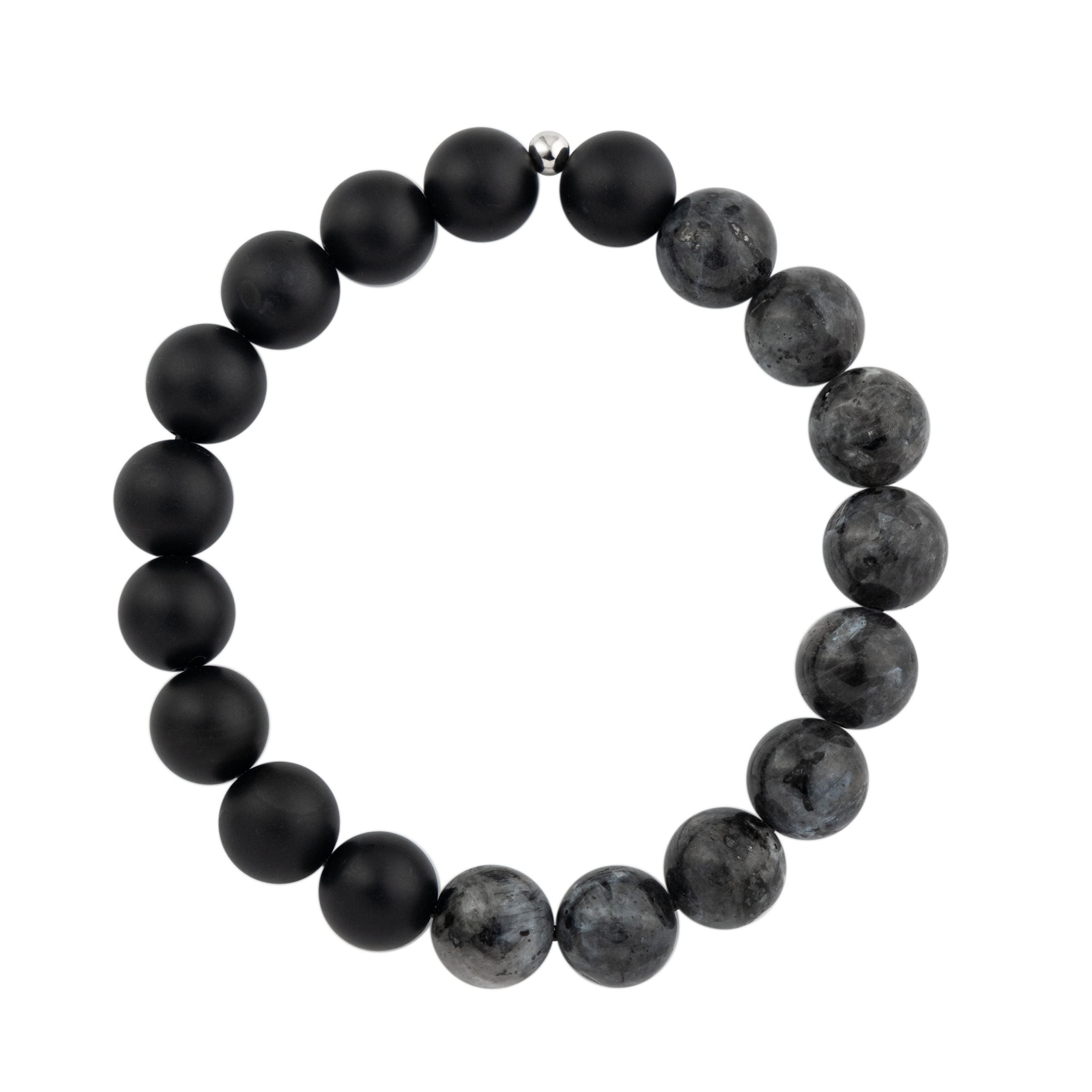Bracelet made of agate and larvikite Ø10mm