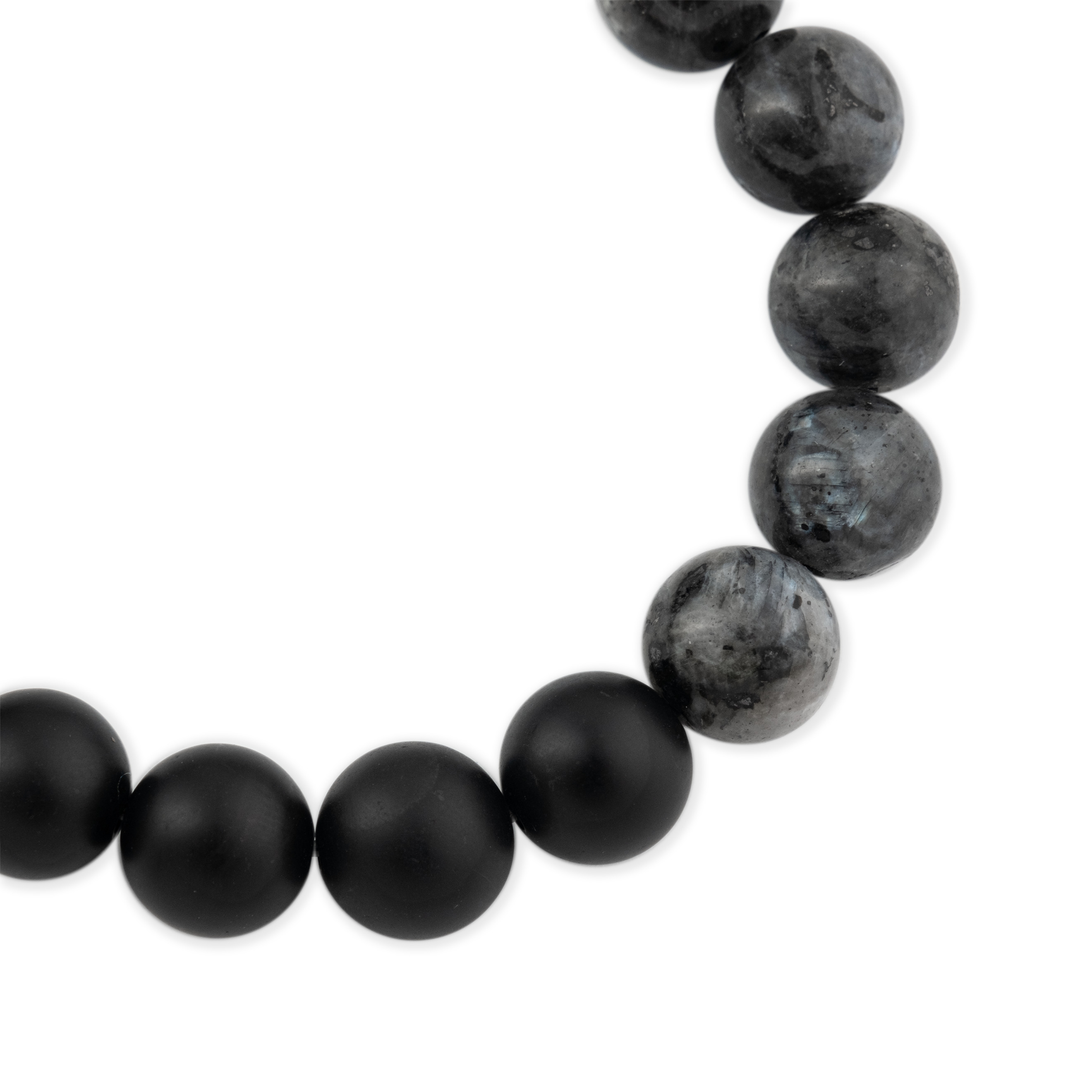 Bracelet made of agate and larvikite Ø10mm
