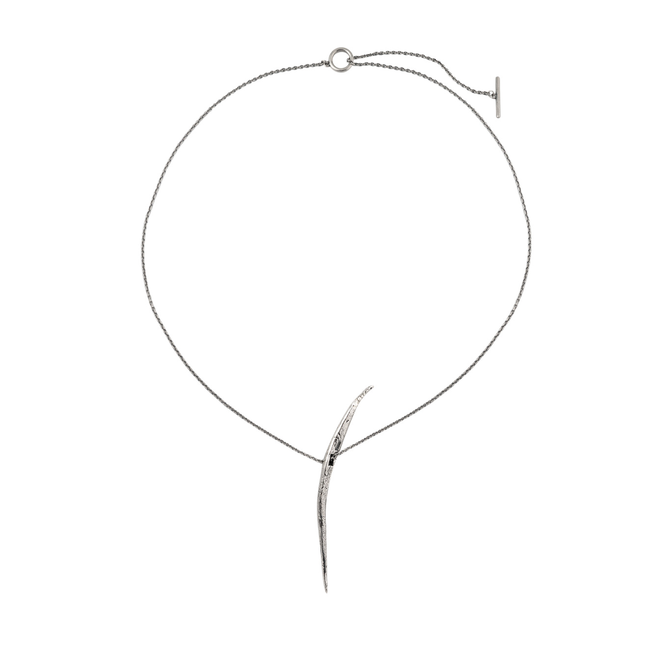 139DEC Подвеска круглая игла с серебряным покрытием