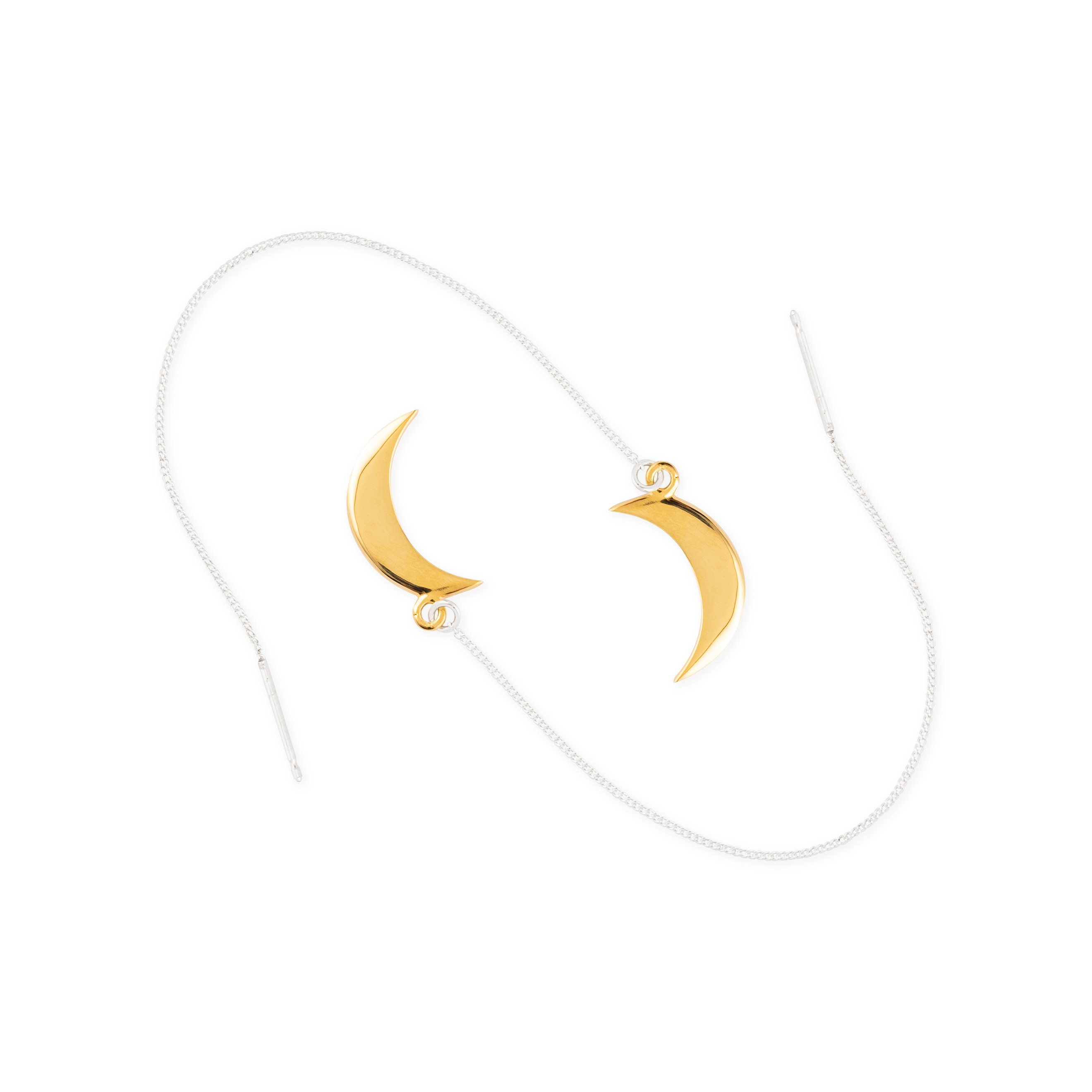 HALF MOON earrings in silver