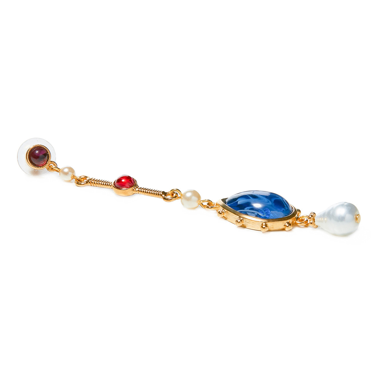 earrings with pearls and crystals
