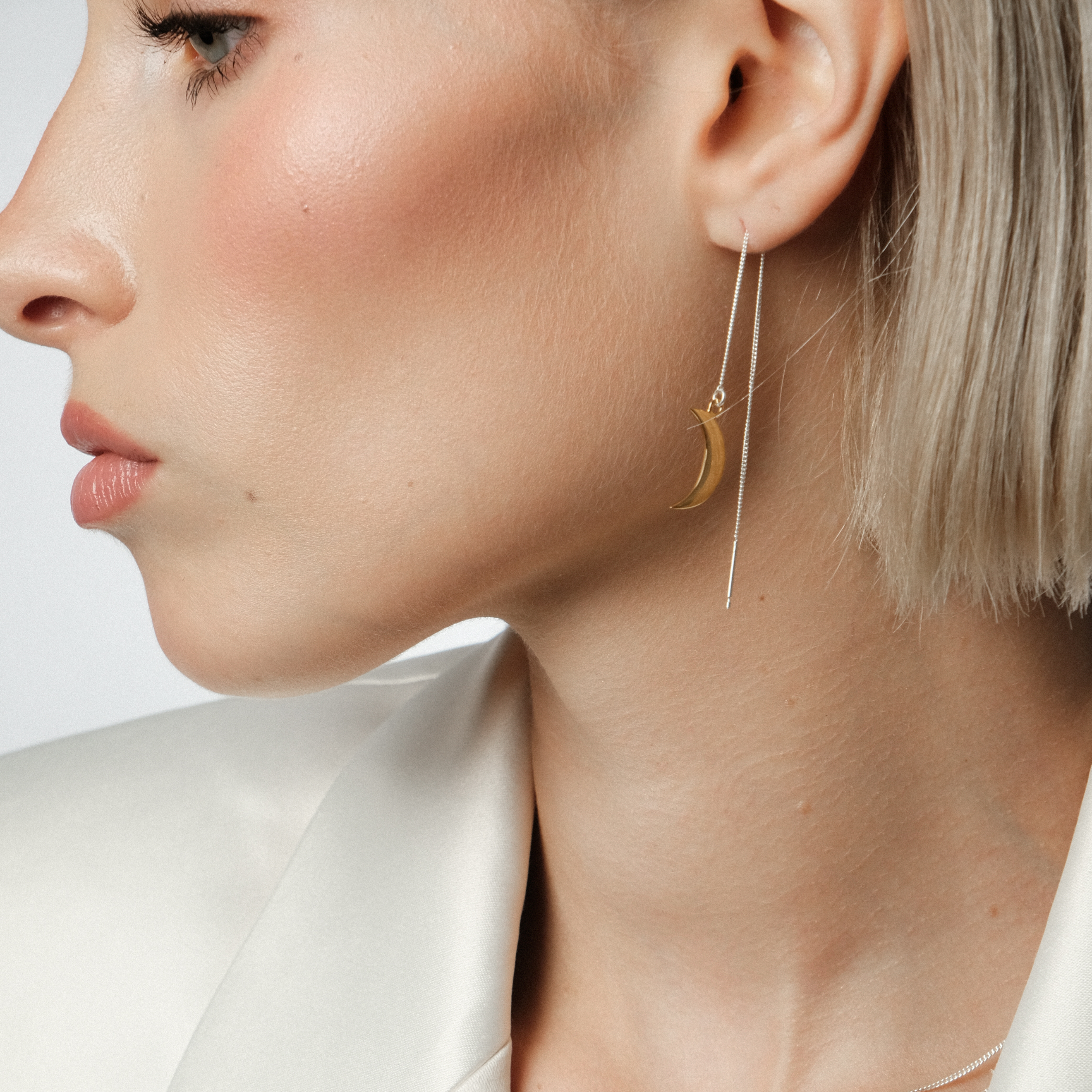 HALF MOON earrings in silver