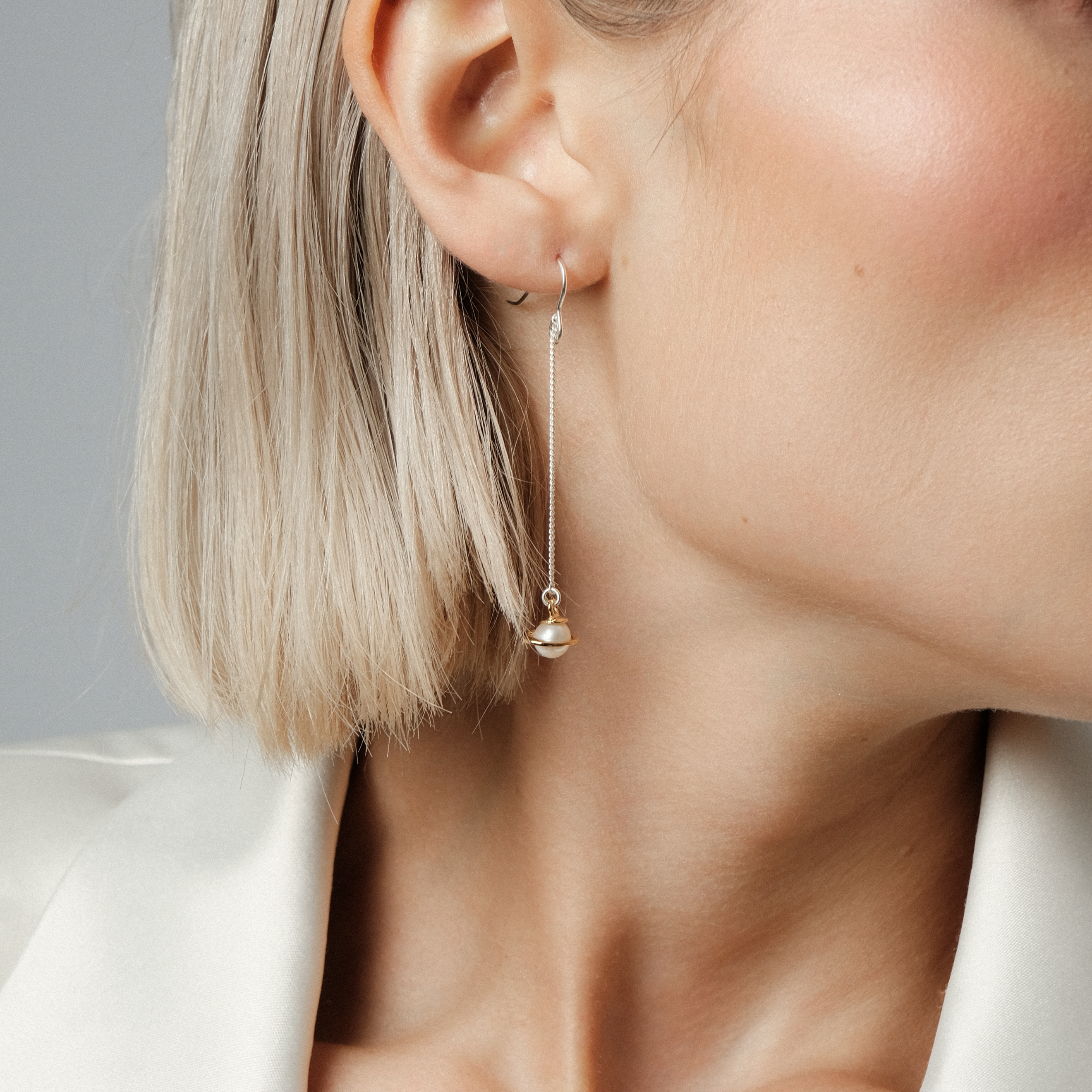 PLANET earrings with pearls