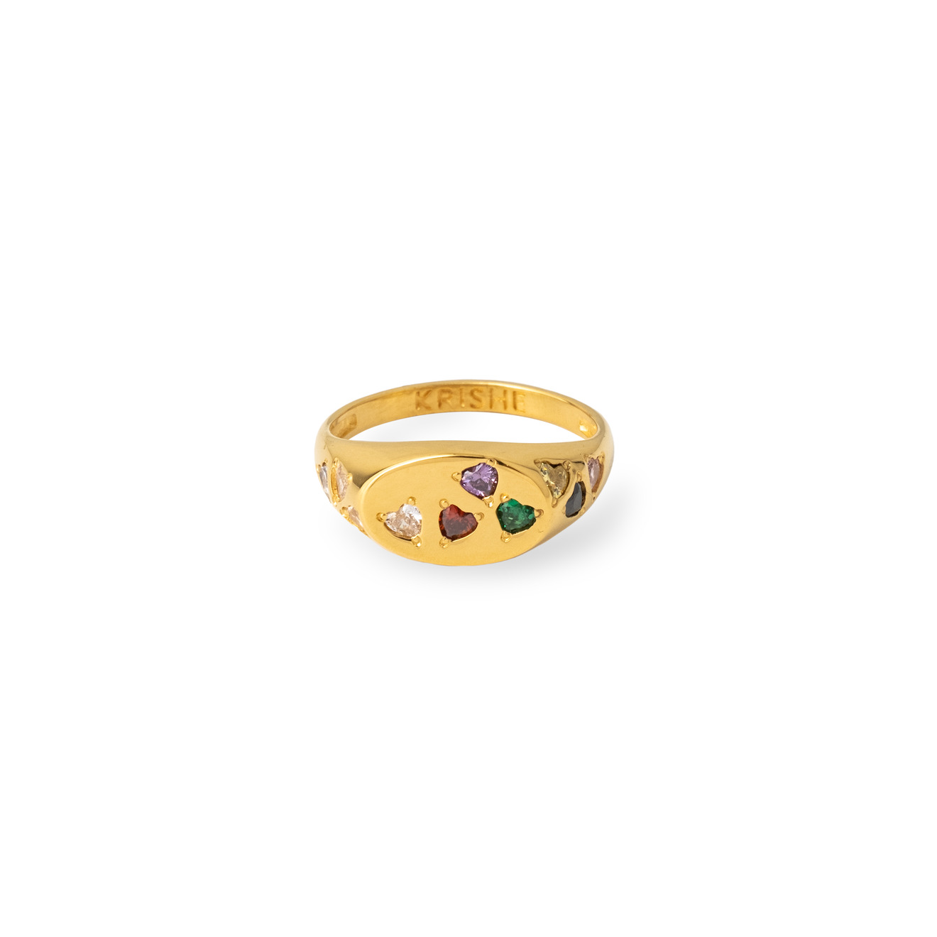 KRISHE Позолоченное кольцо SOMUCH из серебра liya позолоченное кольцо со вставкой из перламутра