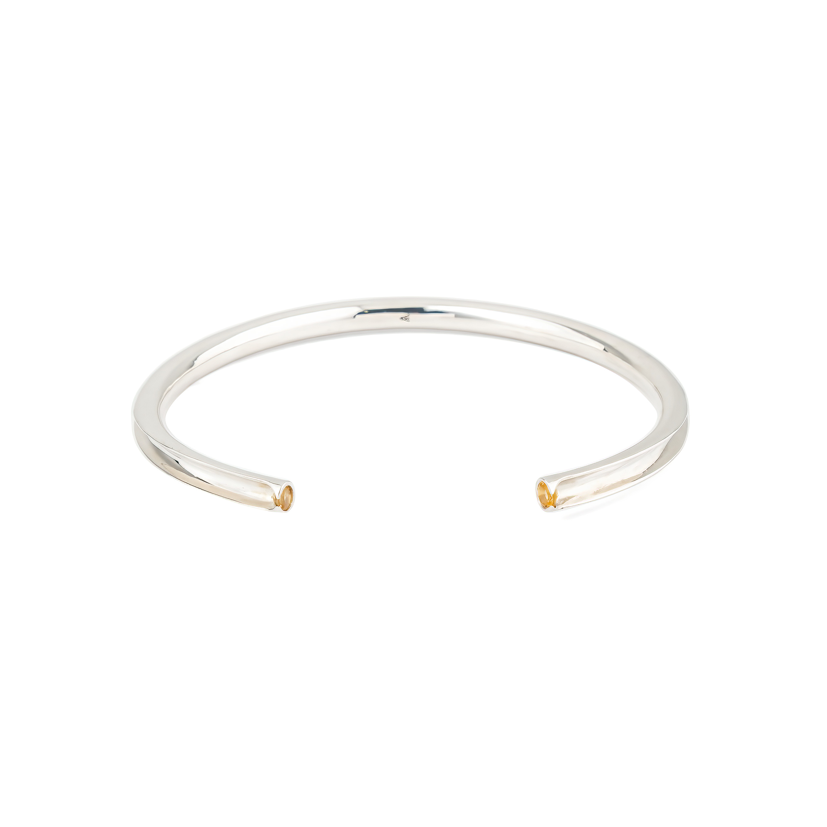 Silver bracelet with citrine