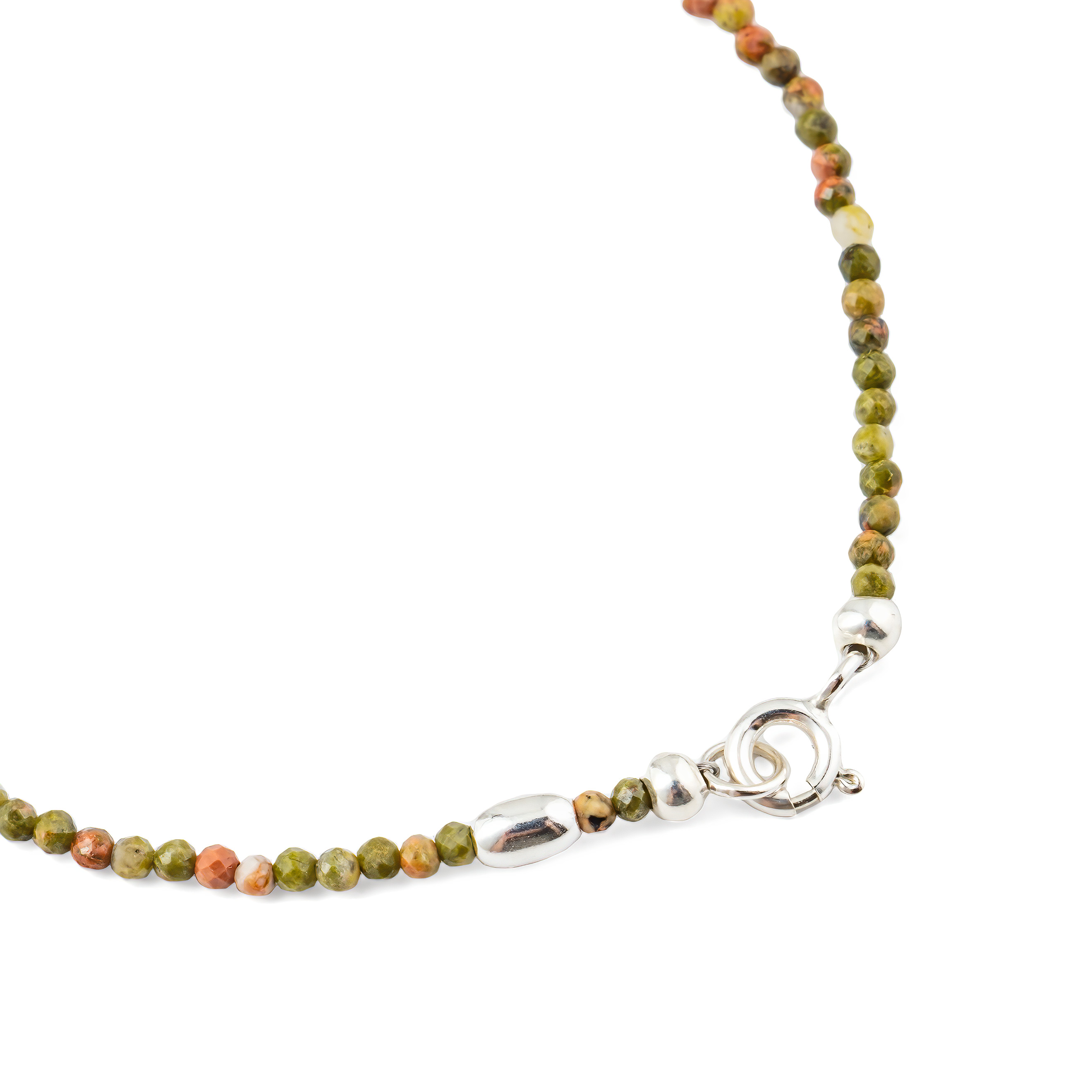Bracelet made of jasper and silver