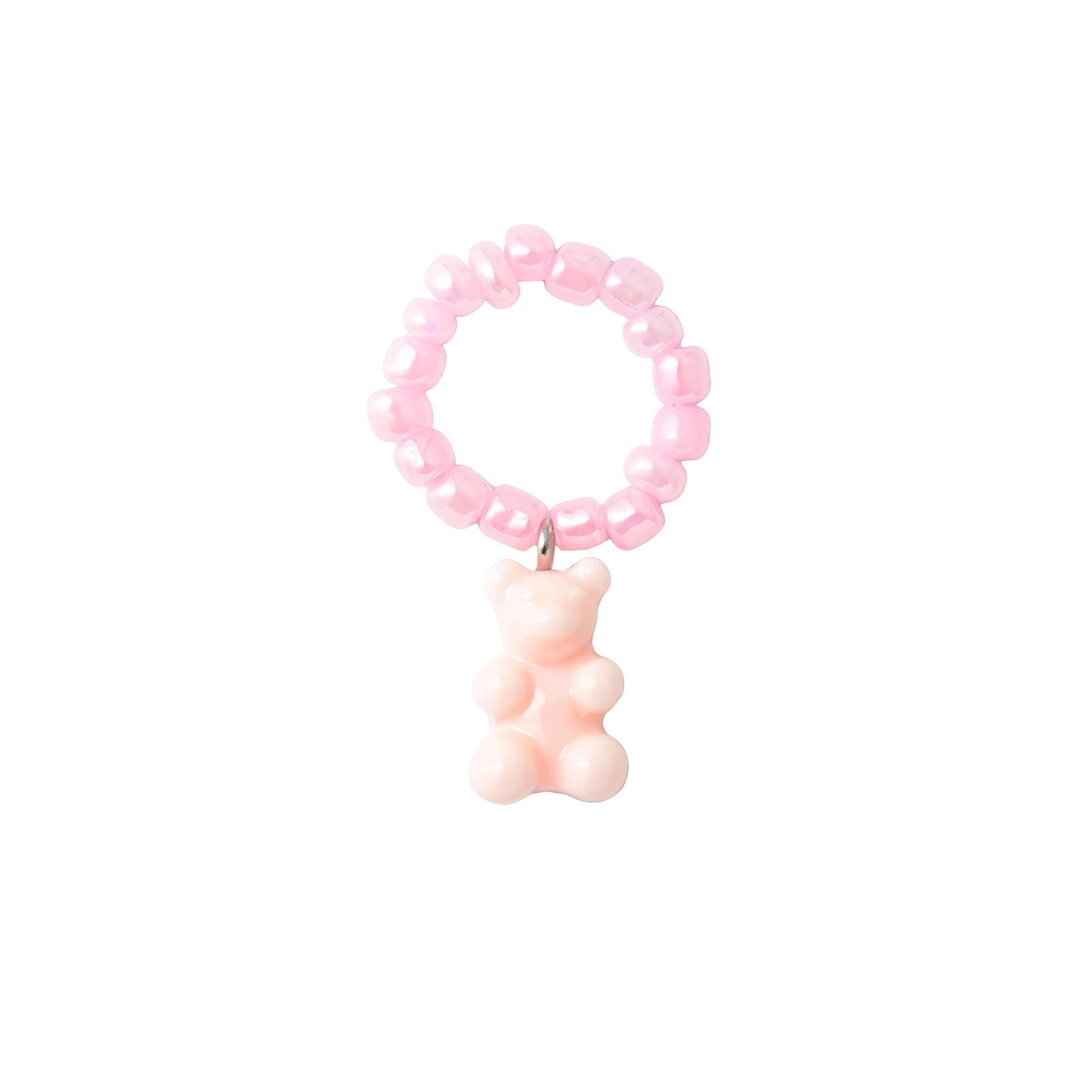 Pink ring with a Gummi bear