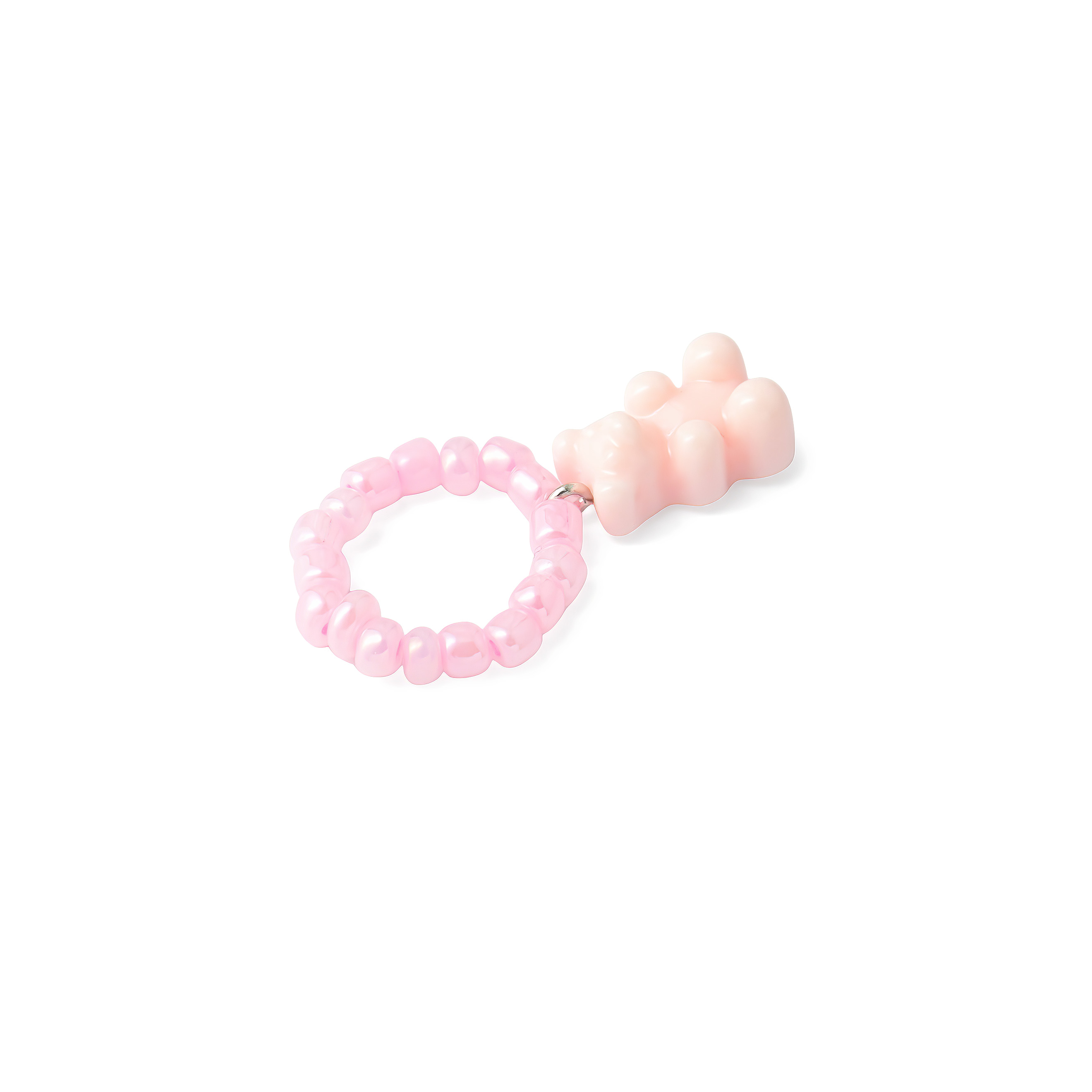 Pink ring with a Gummi bear