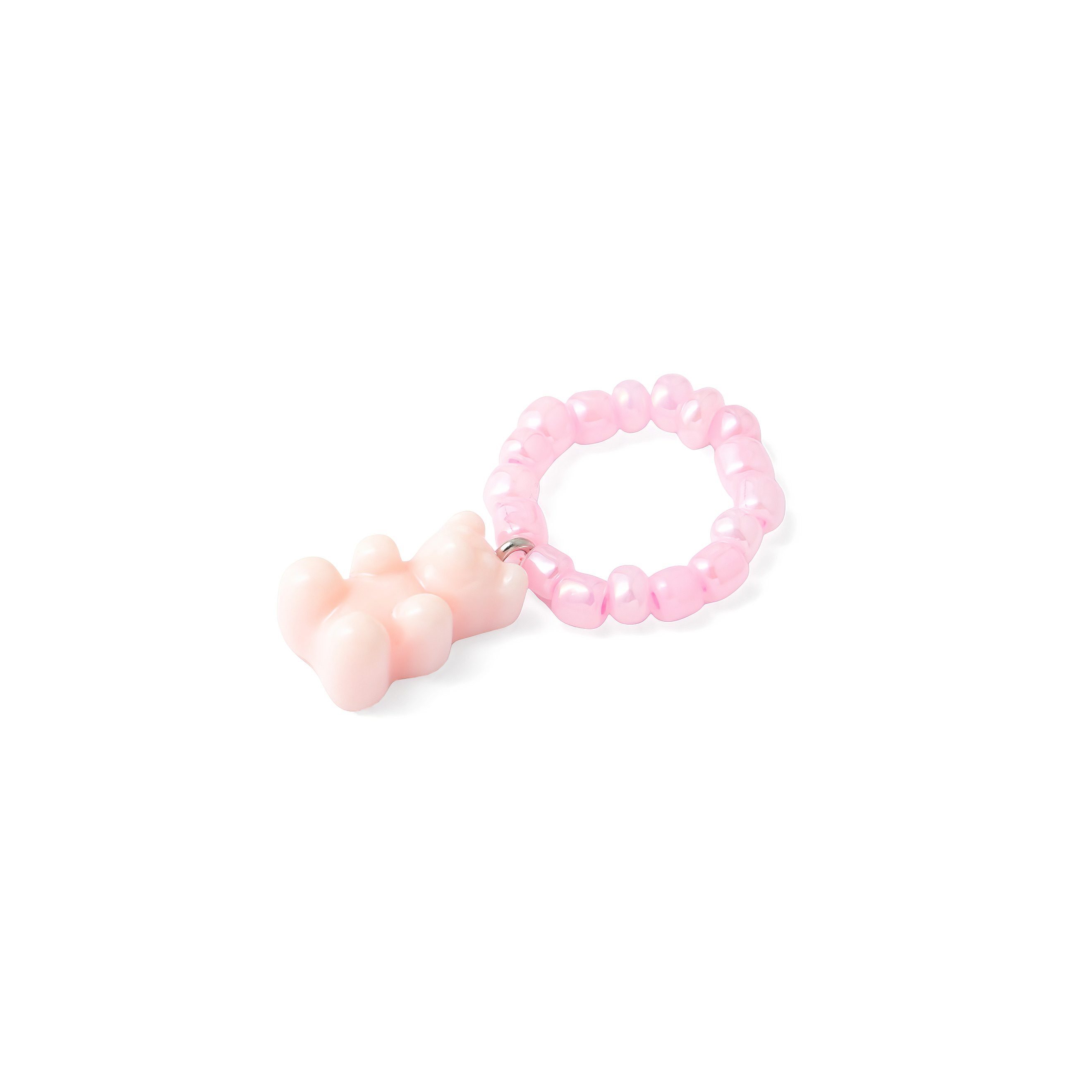 Pink ring with a Gummi bear